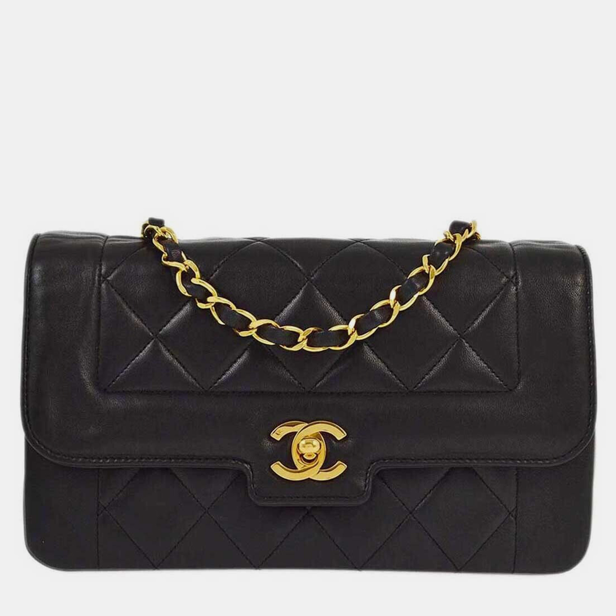 

Chanel Black Lambskin Classic Single Flap Shoulder Bag