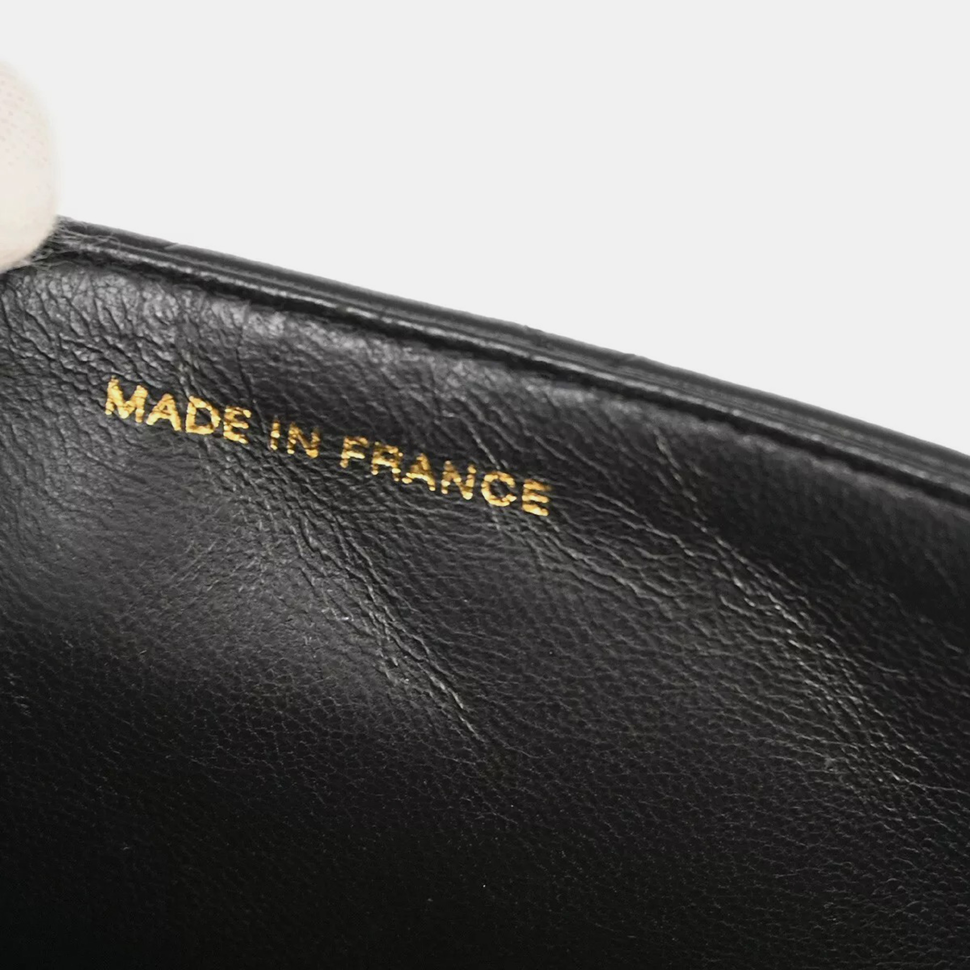 Chanel Black Lambskin Mini Classic Square Flap Shoulder  Bag 