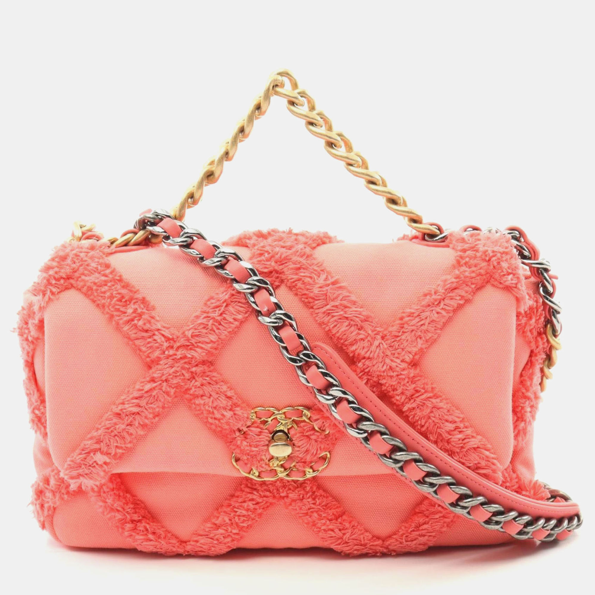

Chanel Pink Canvas 19 Shoulder Bag