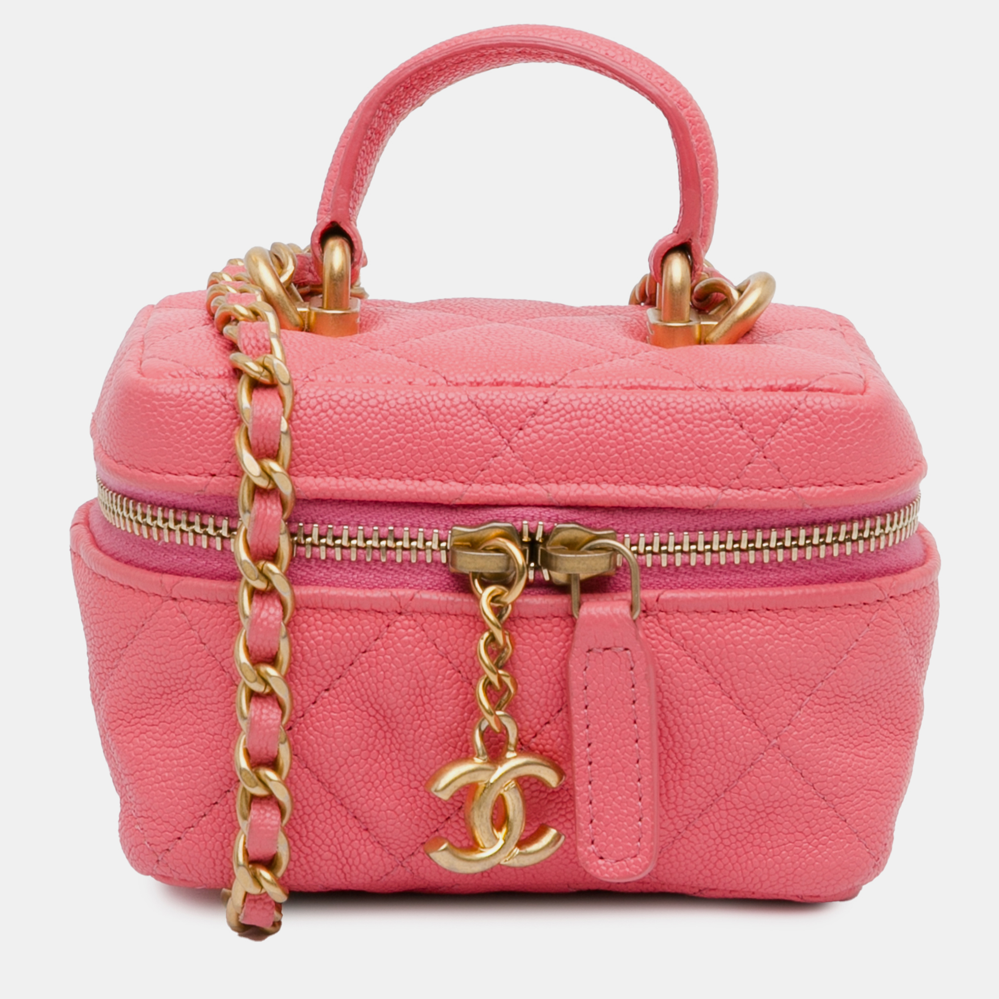 

Chanel Micro Caviar Chain Vanity Bag, Pink