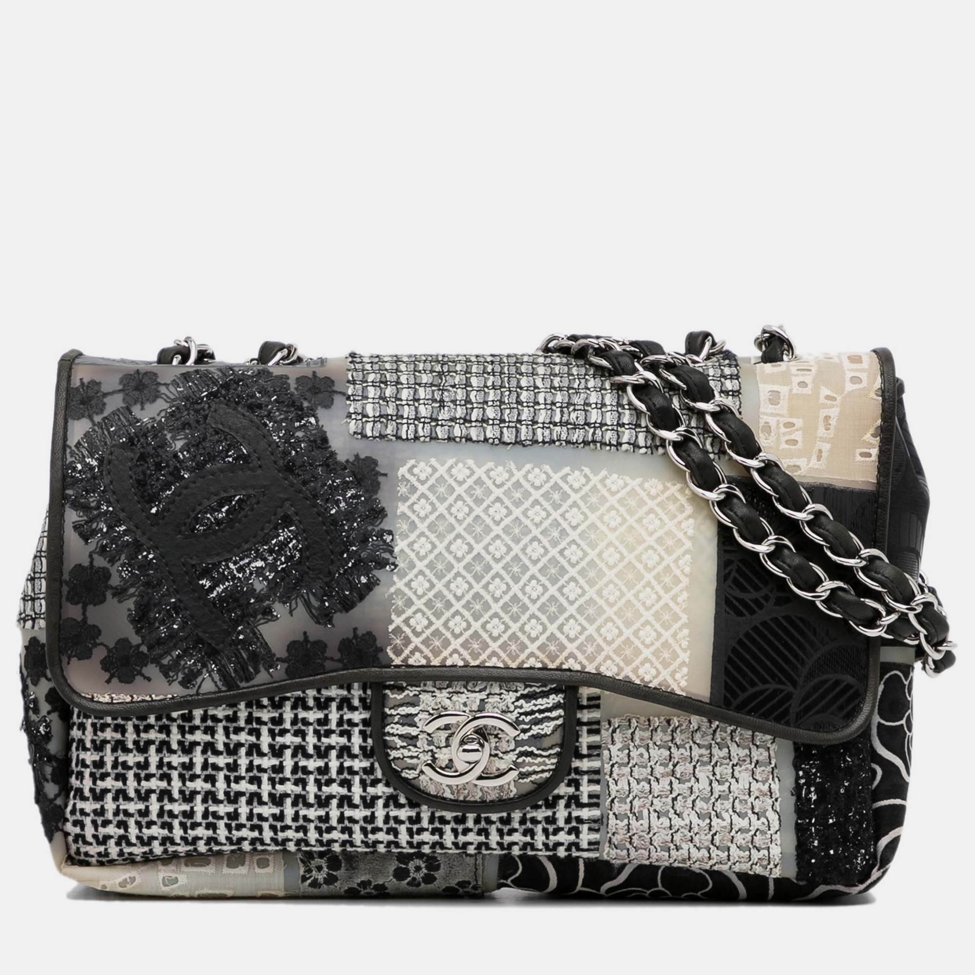 

Chanel Black Jumbo CC Patchwork Classic Flap