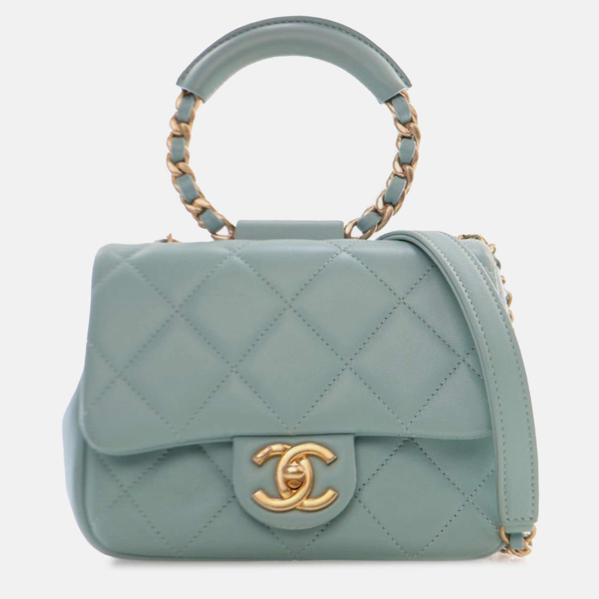 

Chanel Blue Mini Lambskin In The Loop Flap