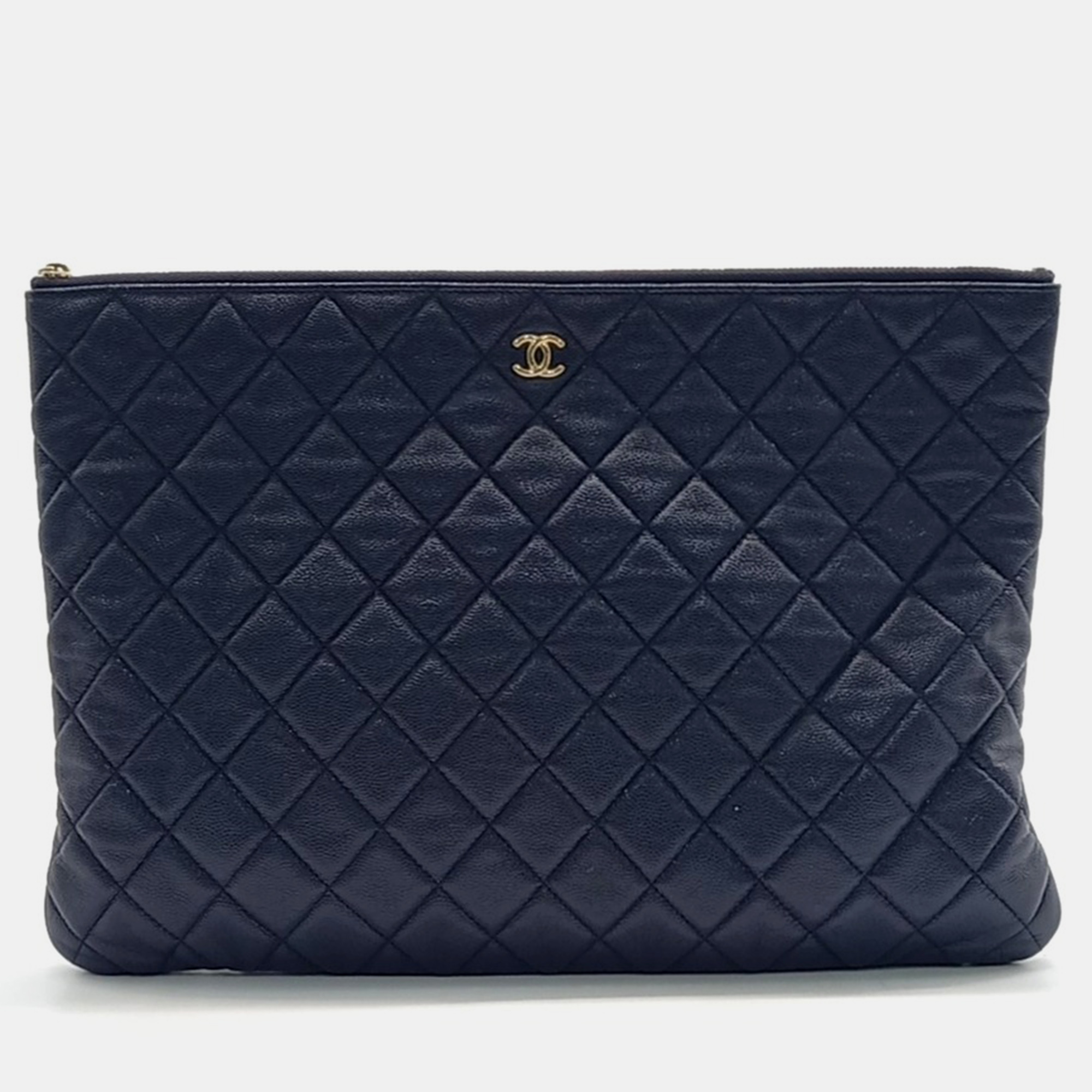 

Chanel Black Leather Large Clutch