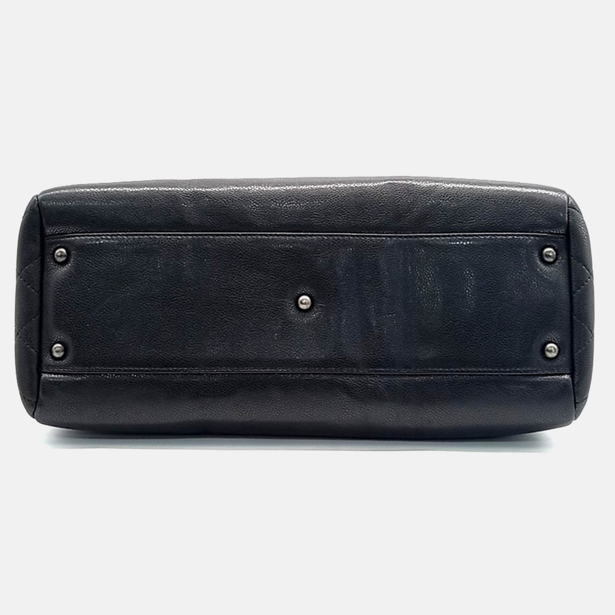 Chanel Black Leather Chain Shoulder Bag 