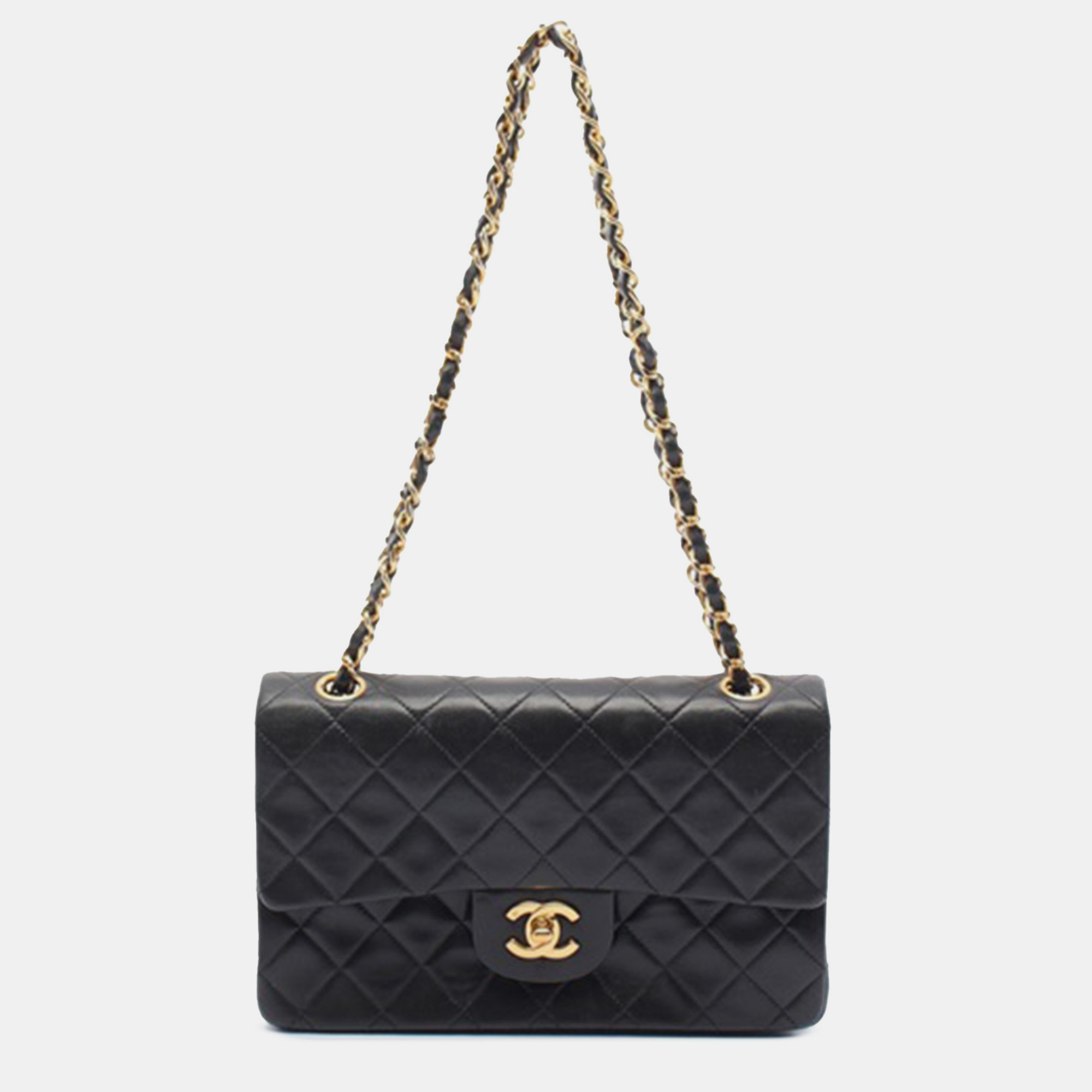 

Chanel Black Small Classic Lambskin Double Flap Bag