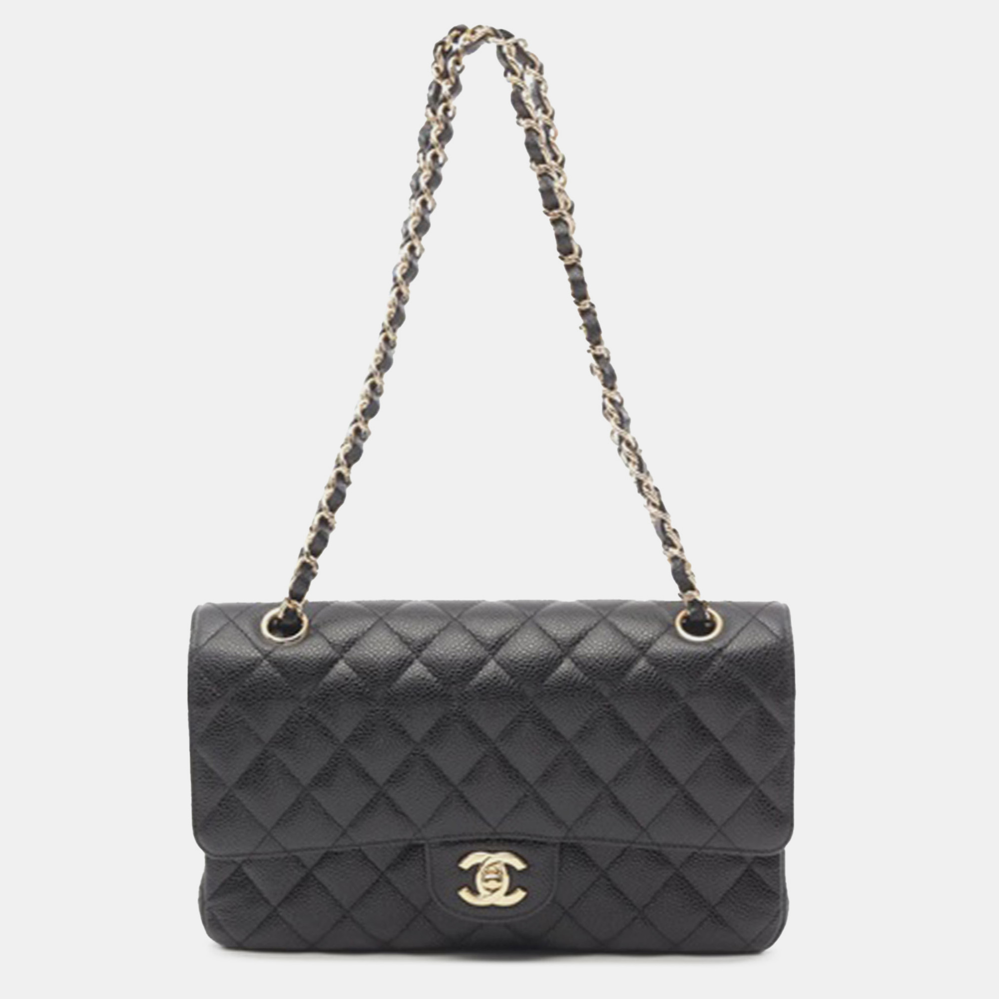 

Chanel Black Medium Classic Caviar Double Flap Bag