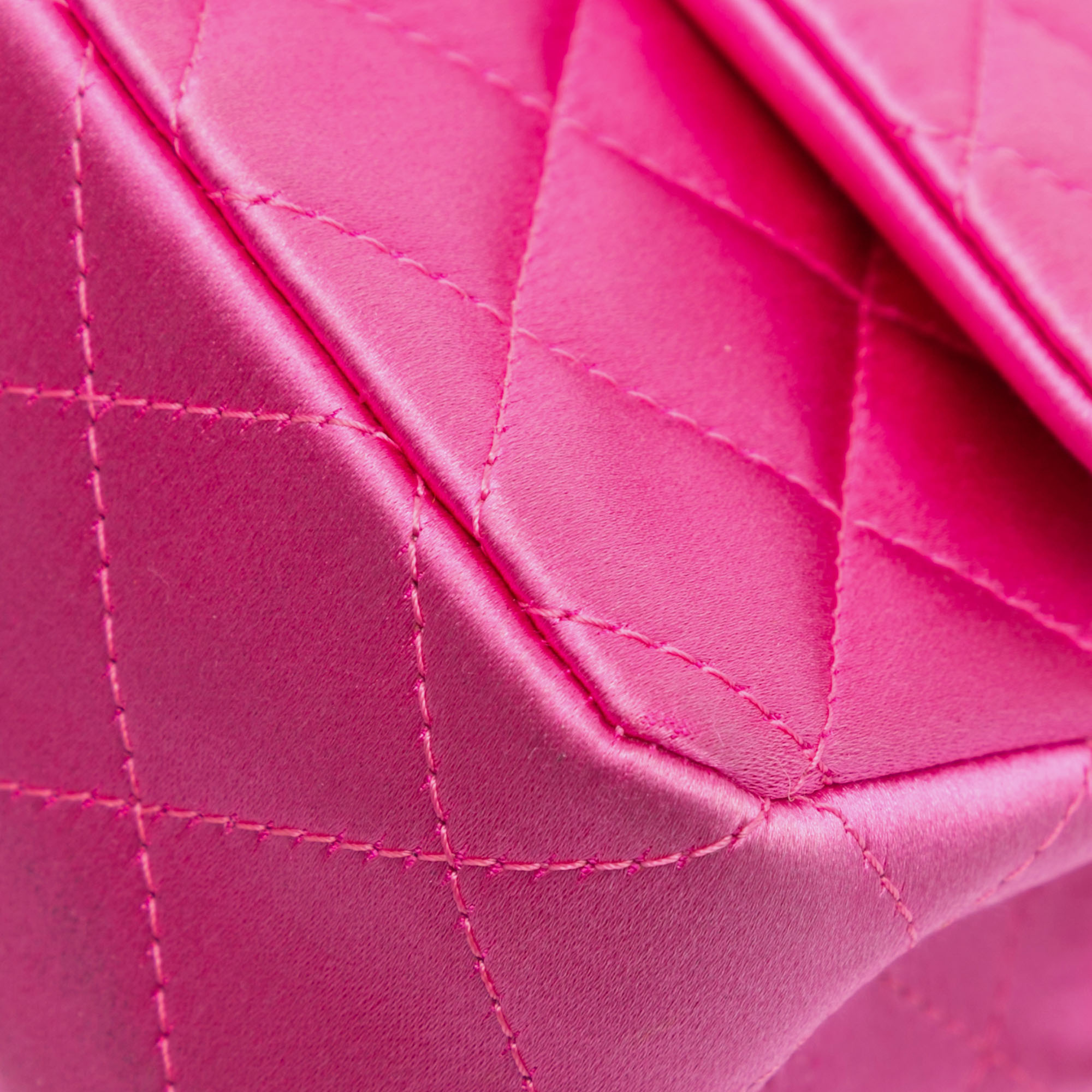 Chanel Pink Mini Rectangular Classic Satin Single Flap Bag 