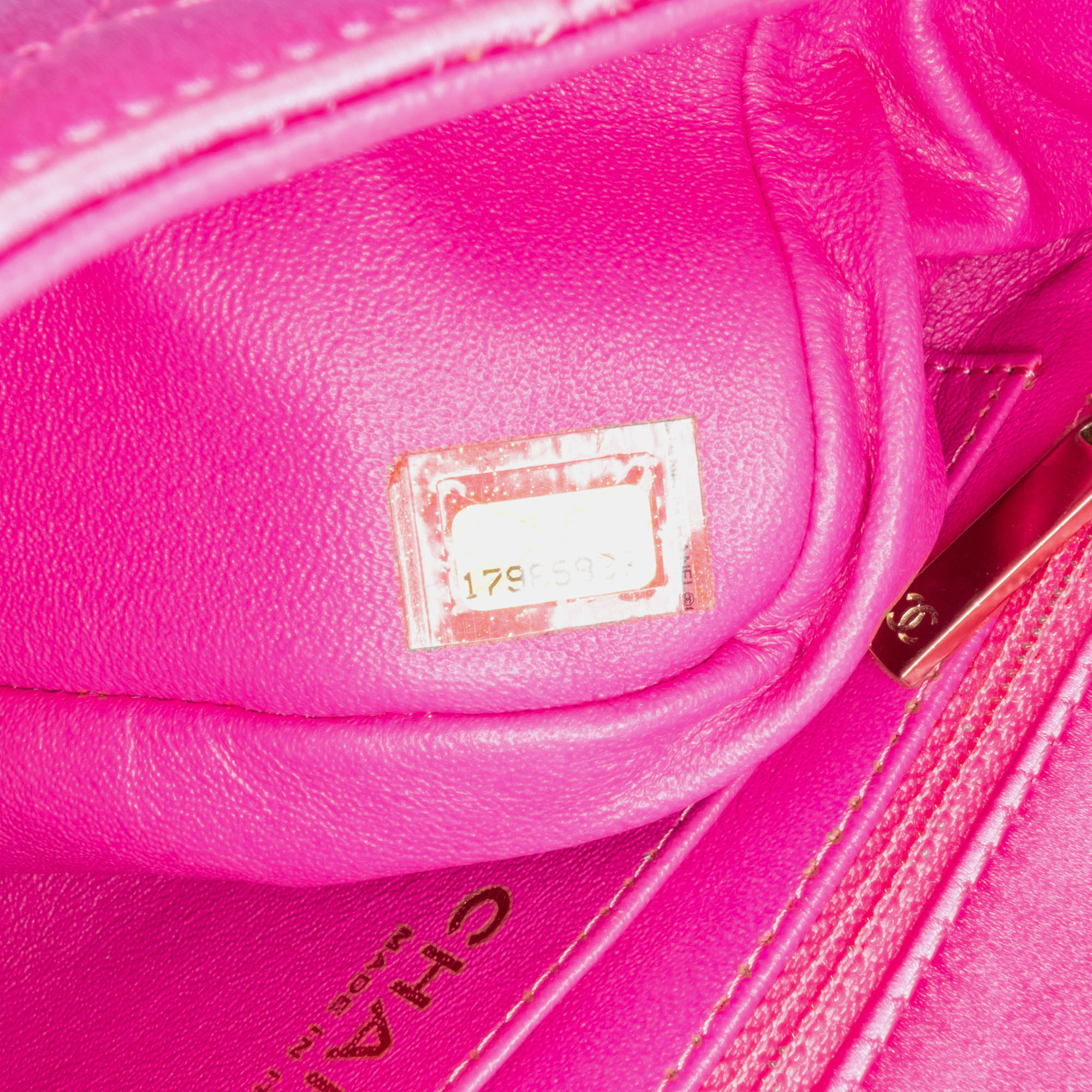 Chanel Pink Mini Rectangular Classic Satin Single Flap Bag 