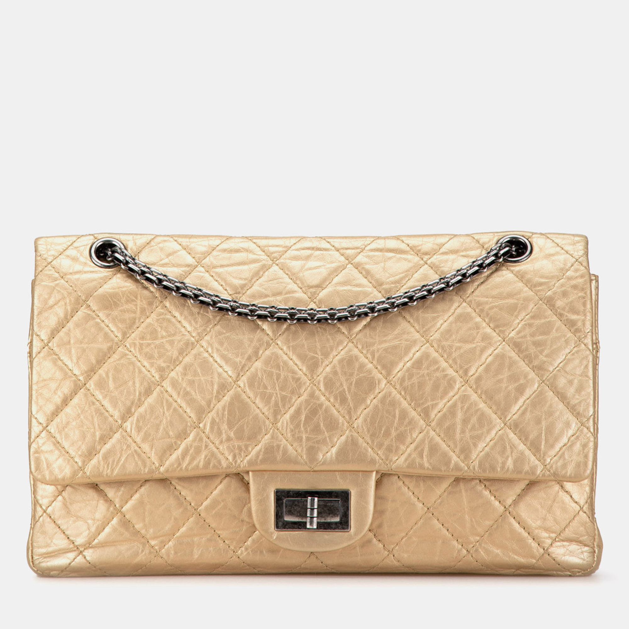 

Chanel Gold Reissue 2.55 Aged Calfskin Double Flap 227