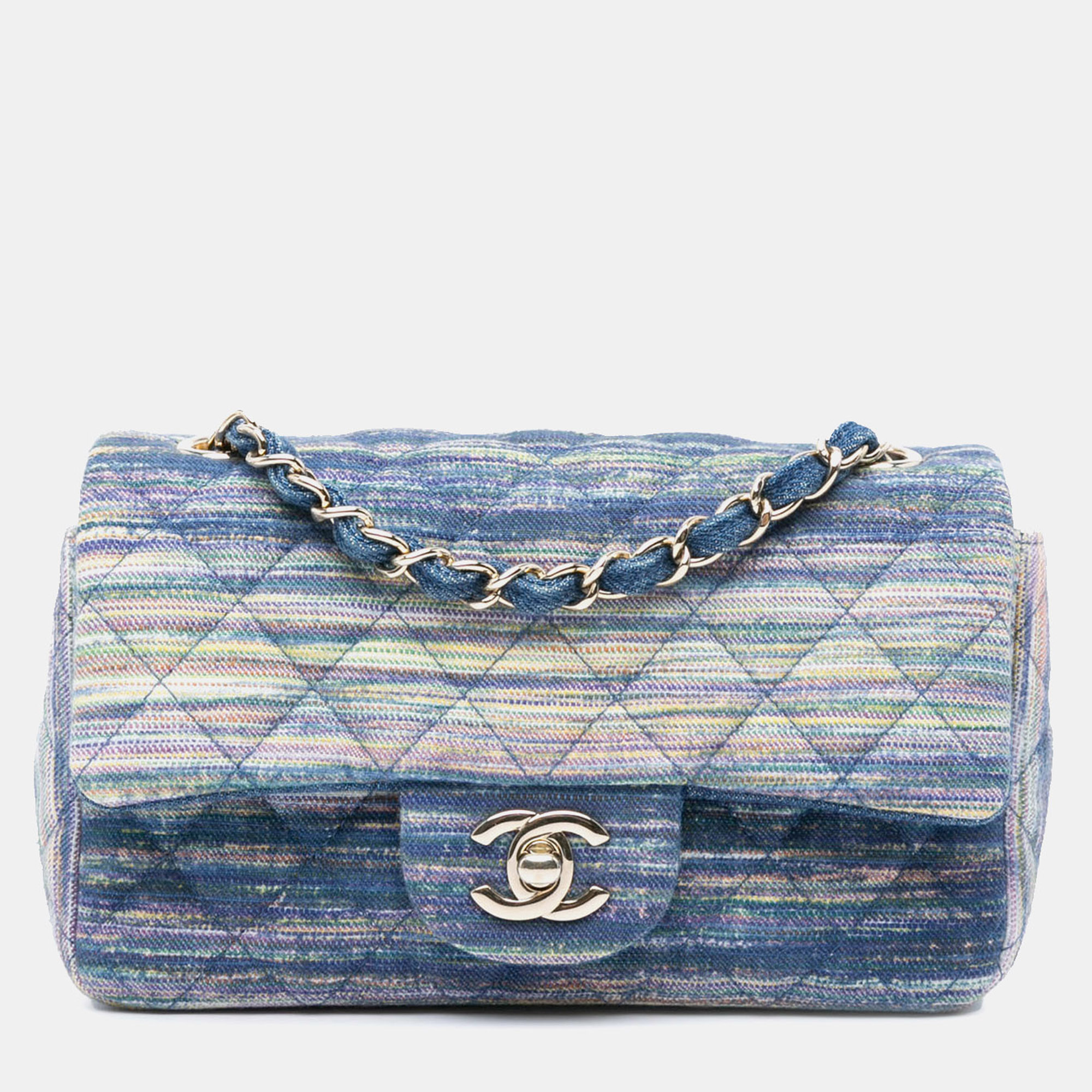 

Chanel Multicolor Mini Rectangular Classic Denim Flap