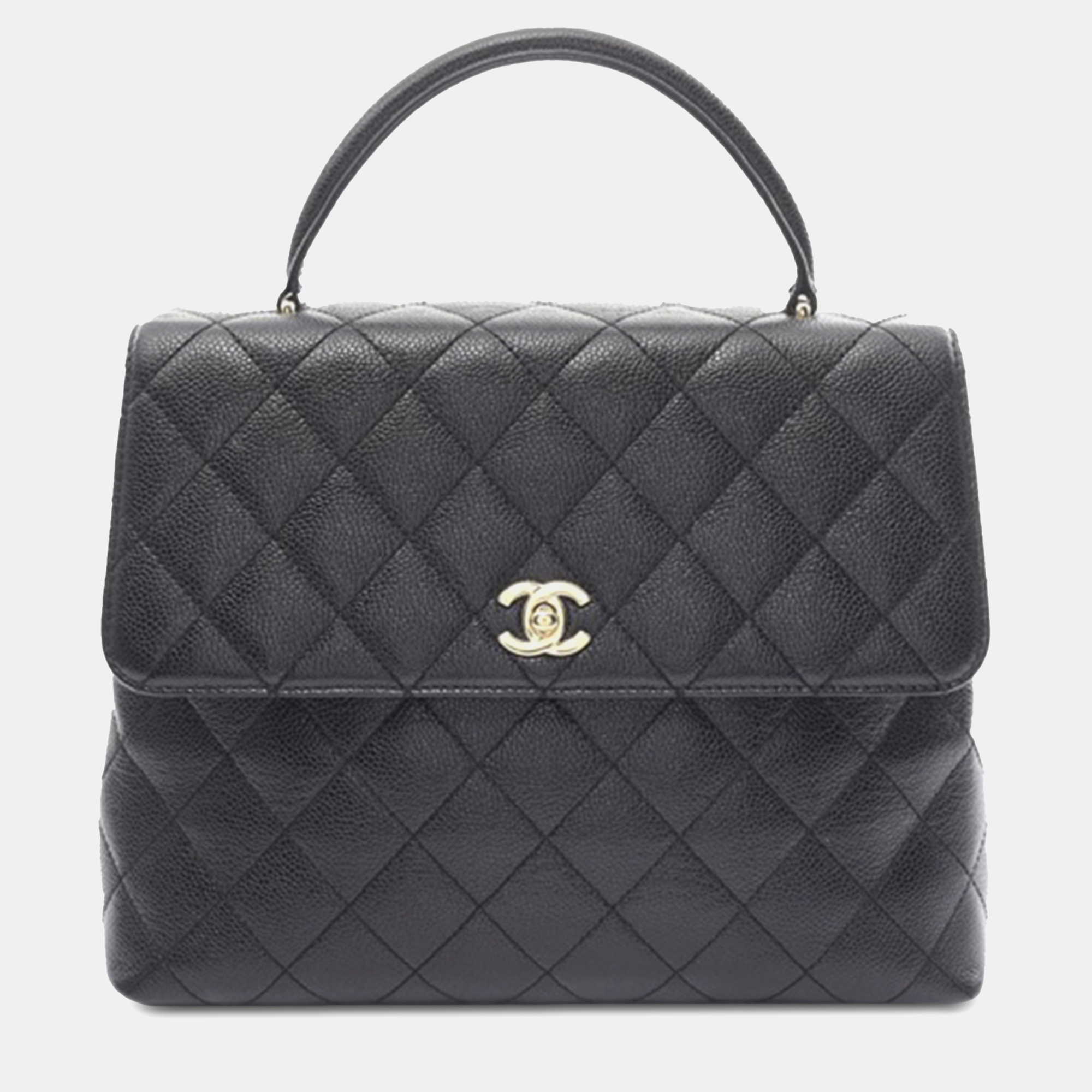 

Chanel Black Caviar Kelly Top Handle