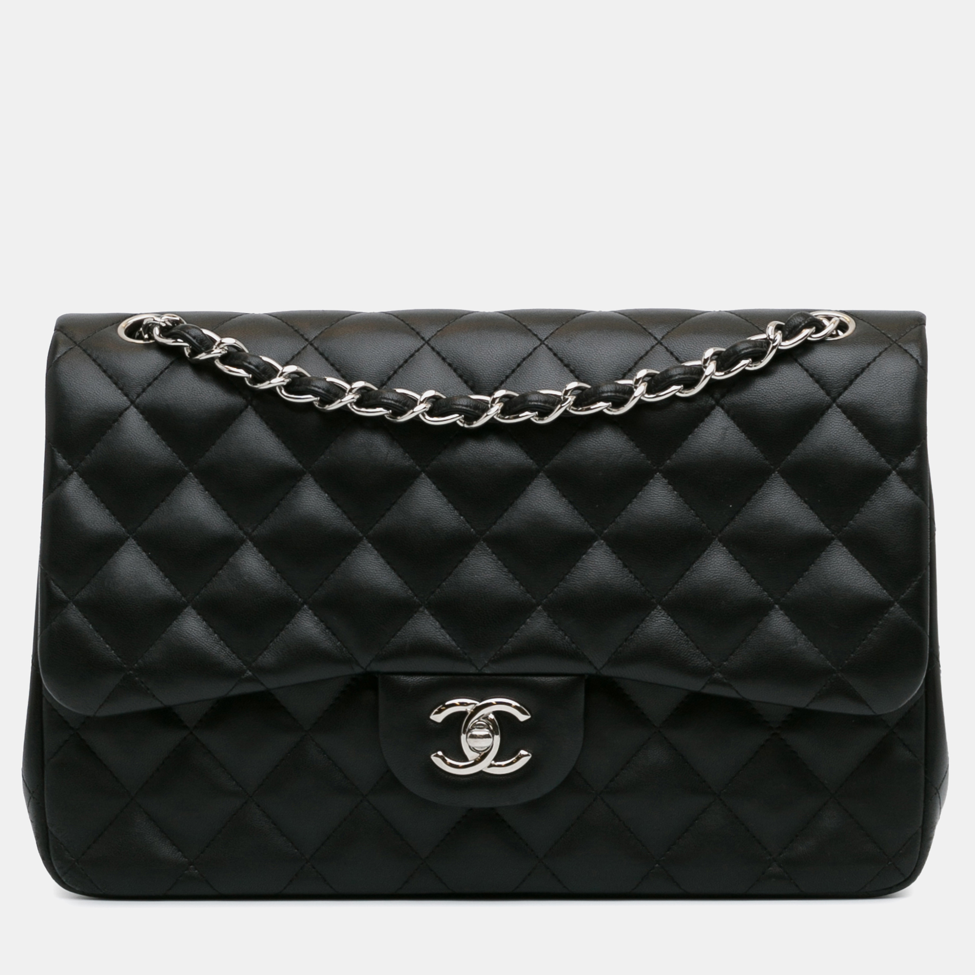 

Chanel Black Jumbo Classic Lambskin Double Flap