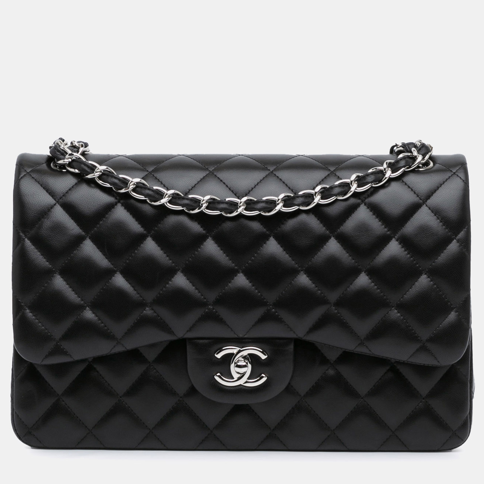 

Chanel Black Jumbo Classic Lambskin Double Flap