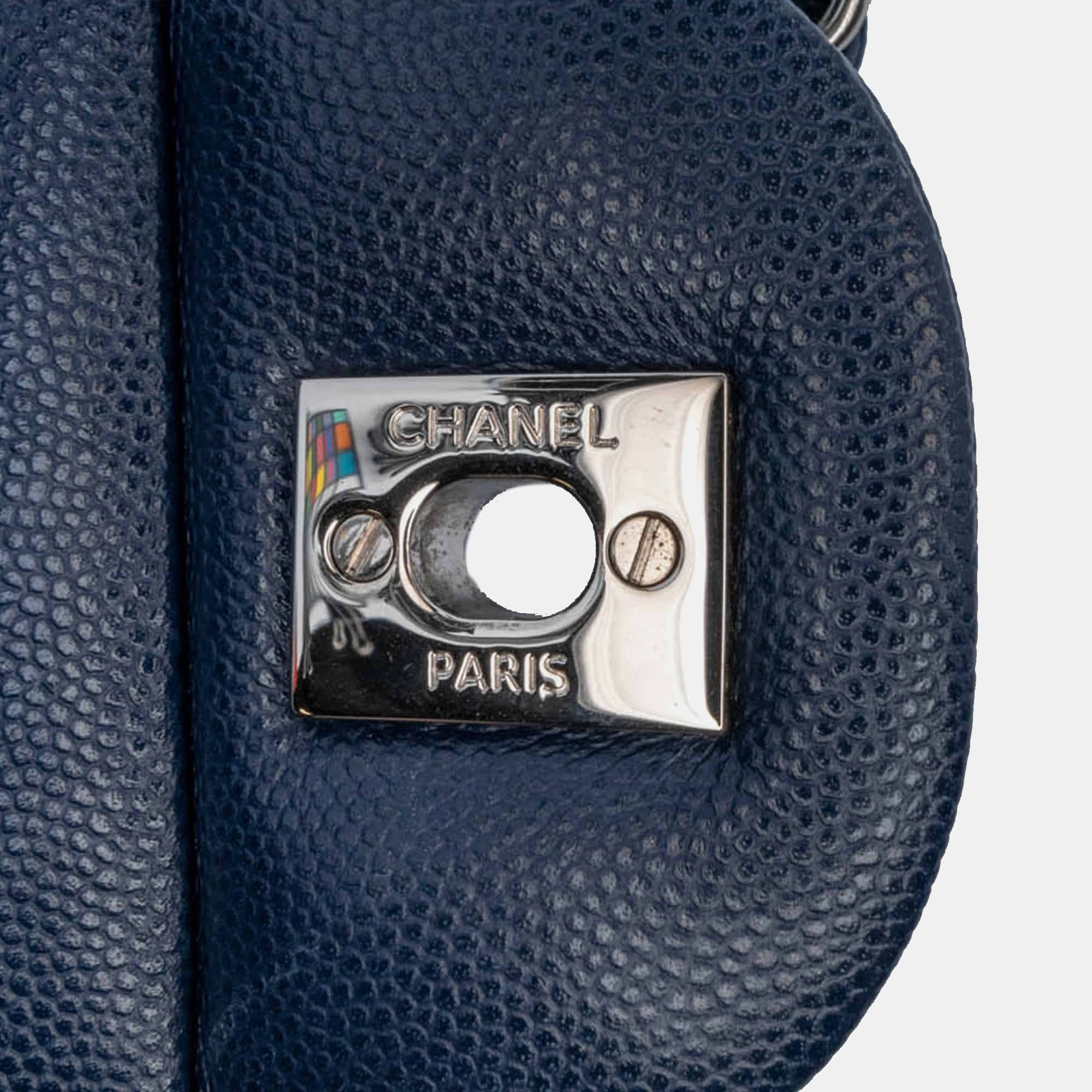 Chanel Blue Jumbo Classic Caviar Double Flap 