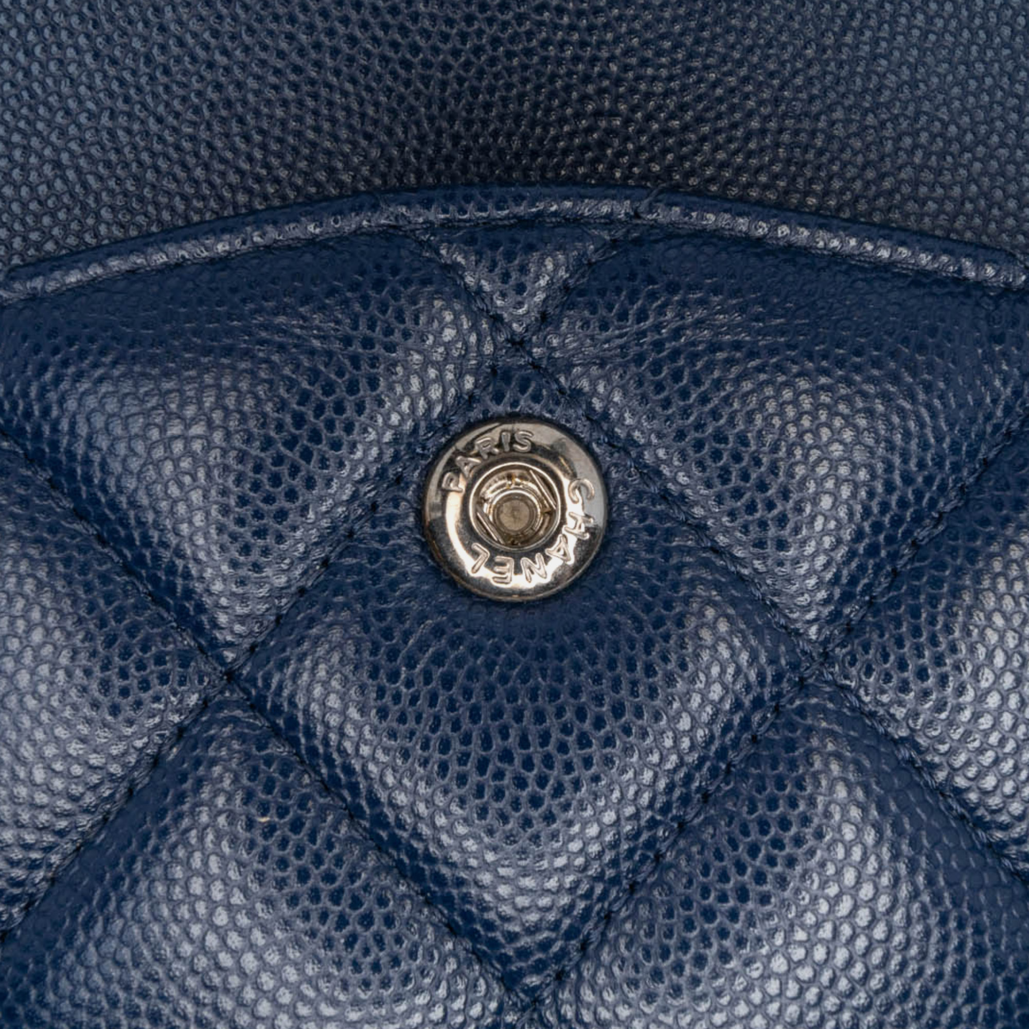 Chanel Blue Jumbo Classic Caviar Double Flap 