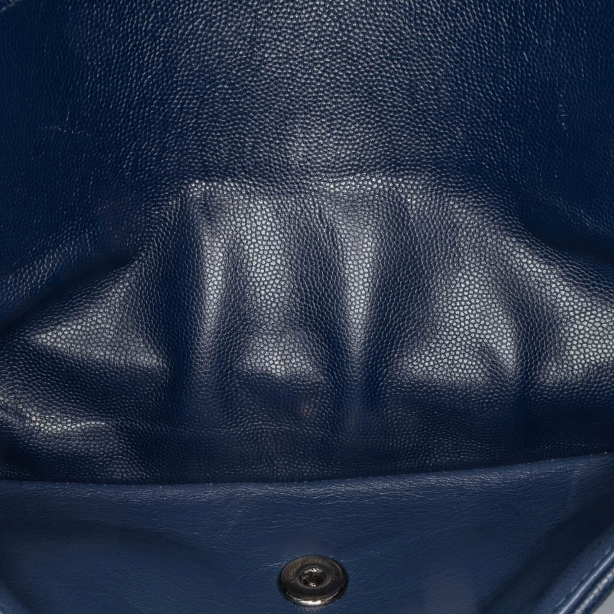 Chanel Blue Jumbo Classic Caviar Double Flap 