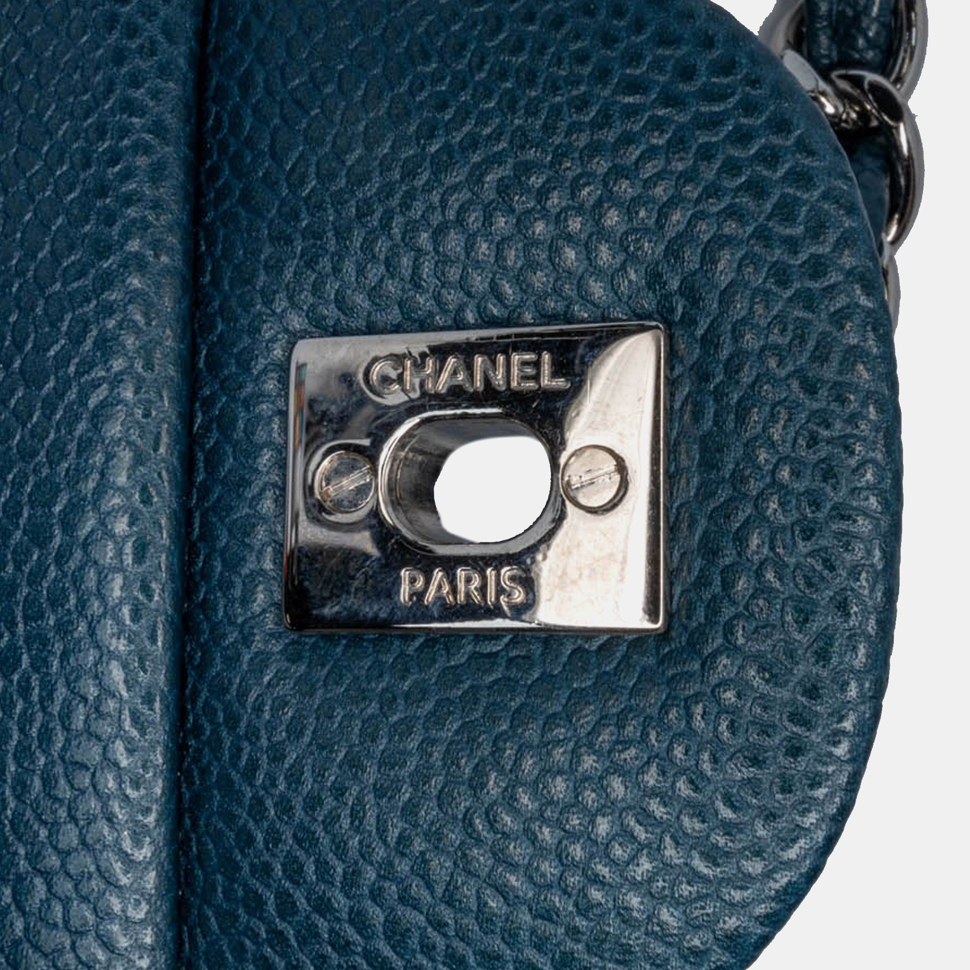 Chanel Blue Jumbo Classic Caviar Double Flap 