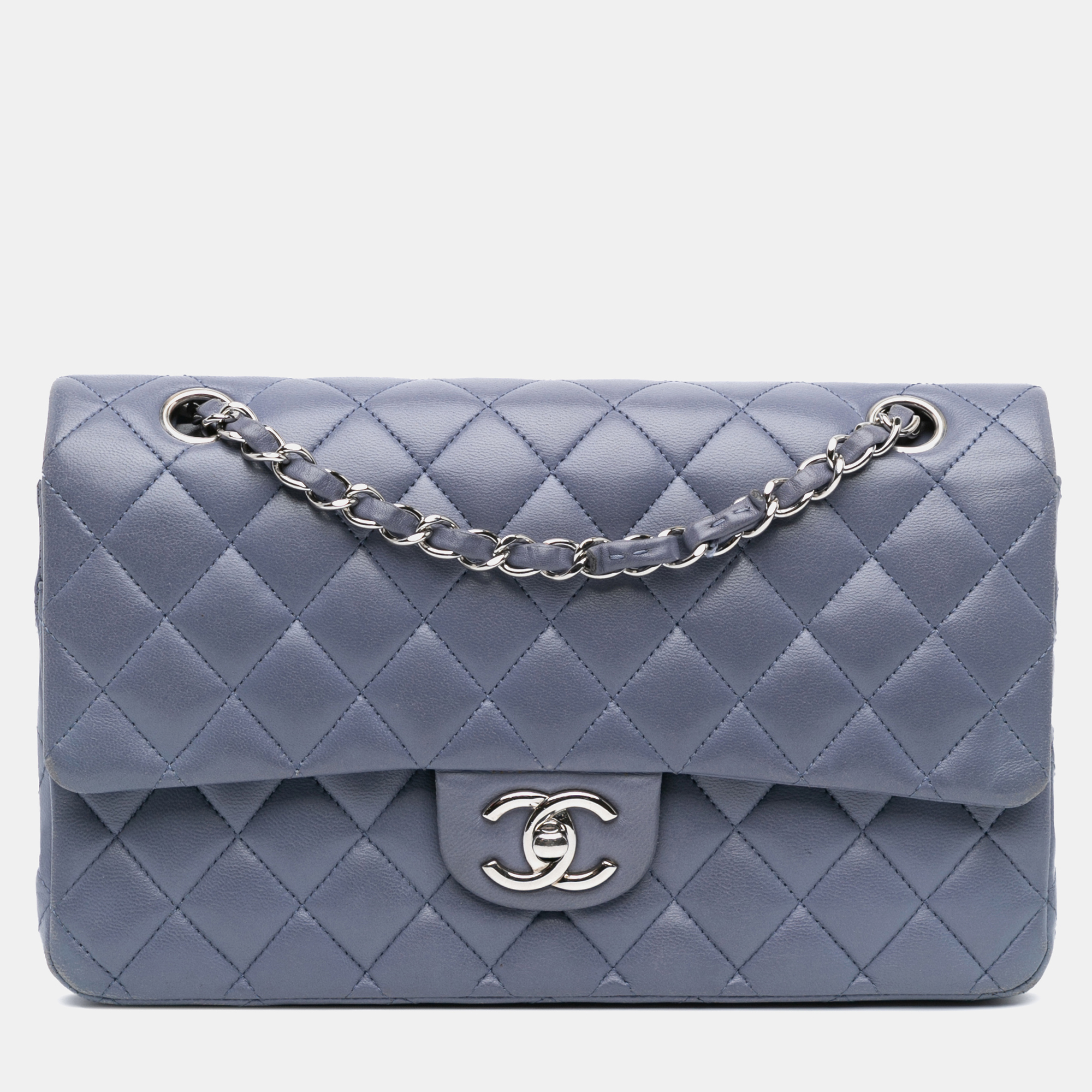 

Chanel Purple Medium Classic Lambskin Double Flap