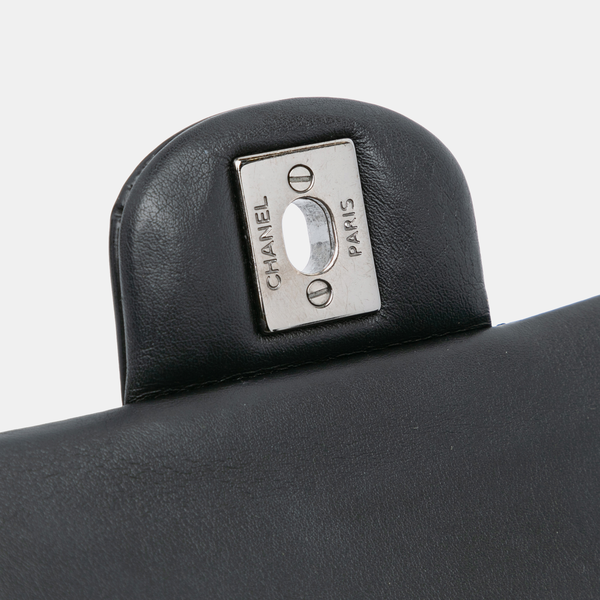 Chanel Black Patent Medium Classic Double Flap Bag 