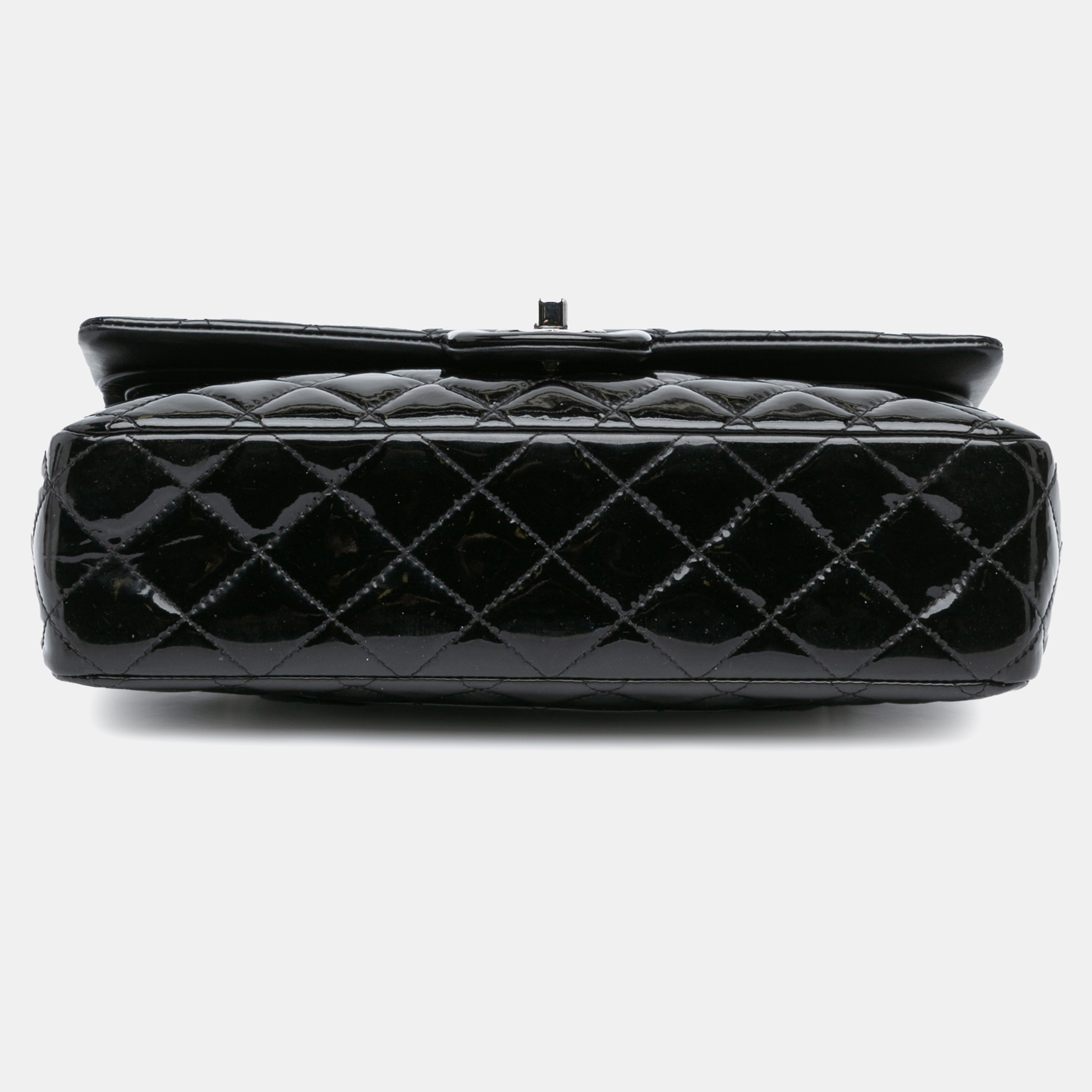 Chanel Black Patent Medium Classic Double Flap Bag 