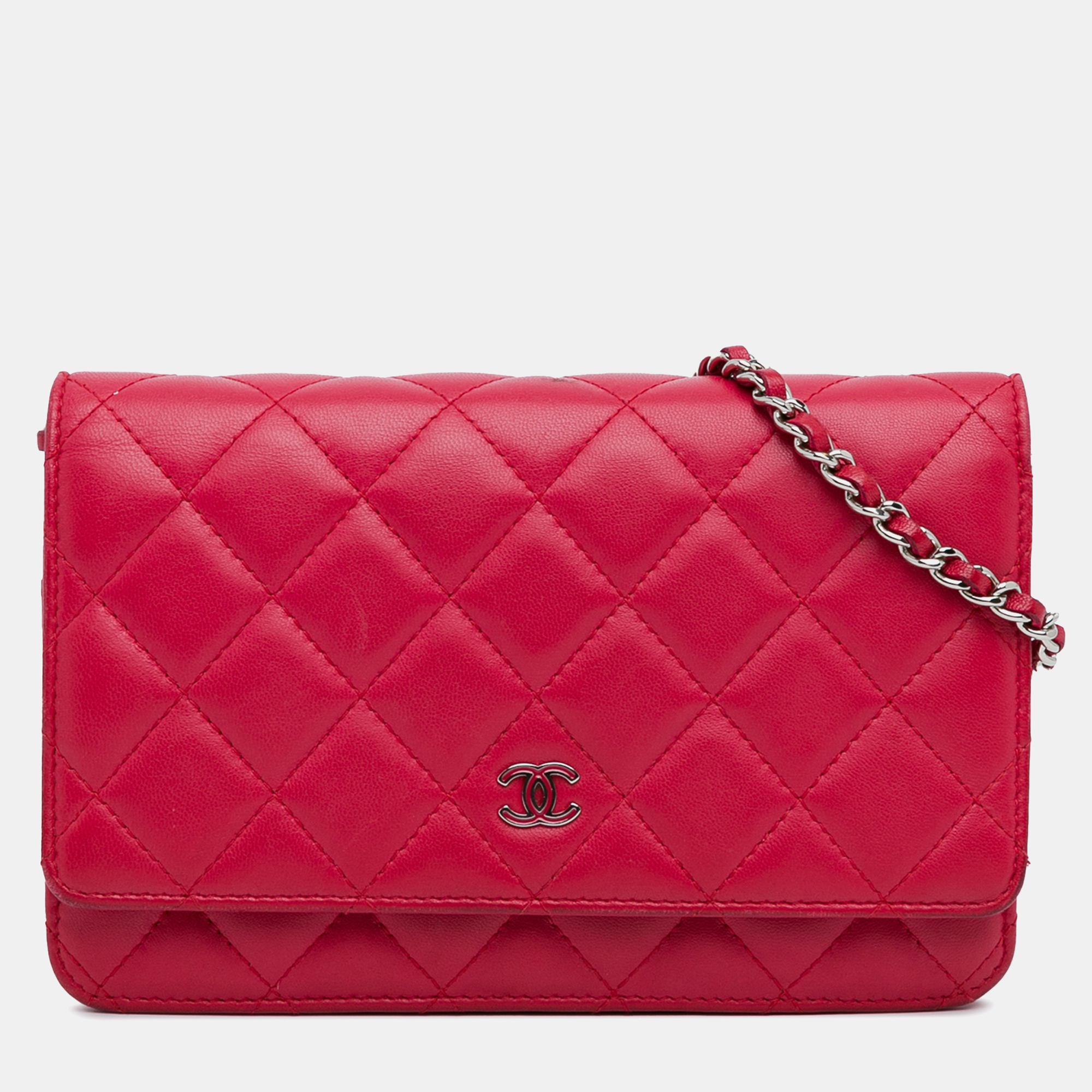 

Chanel Pink Classic Lambskin Wallet on Chain