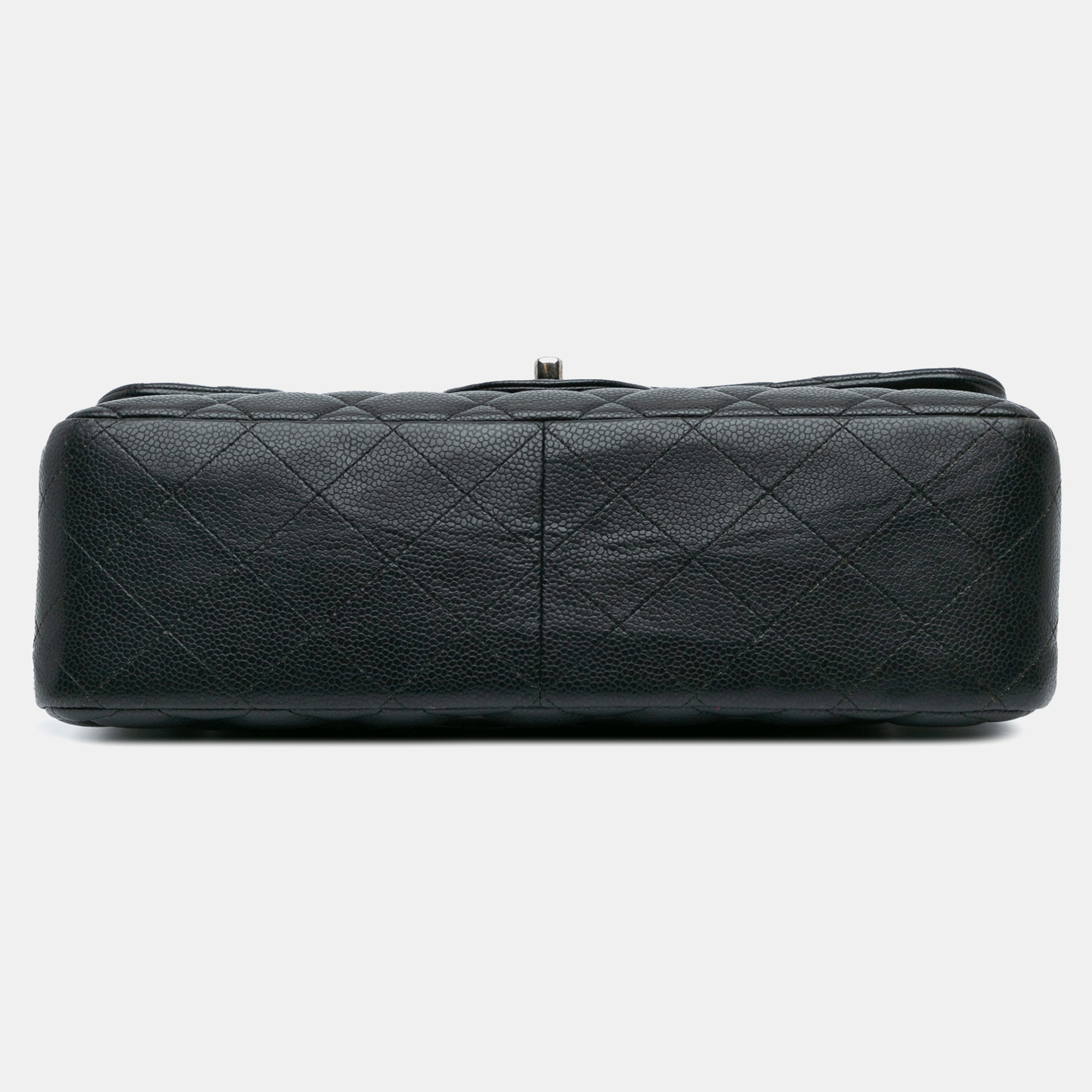 Chanel Black Jumbo Classic Caviar Double Flap 