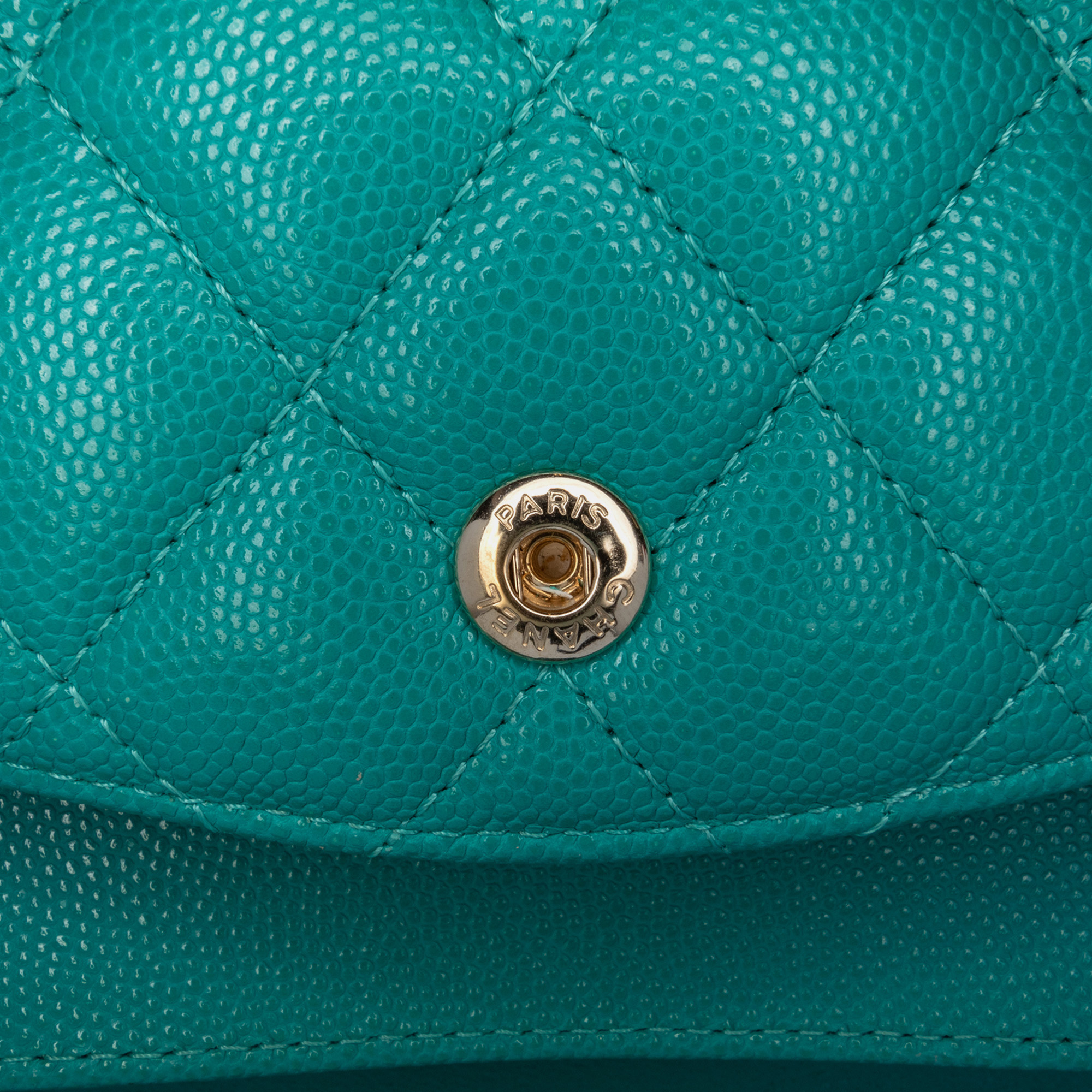 Chanel Blue Medium Classic Caviar Double Flap 