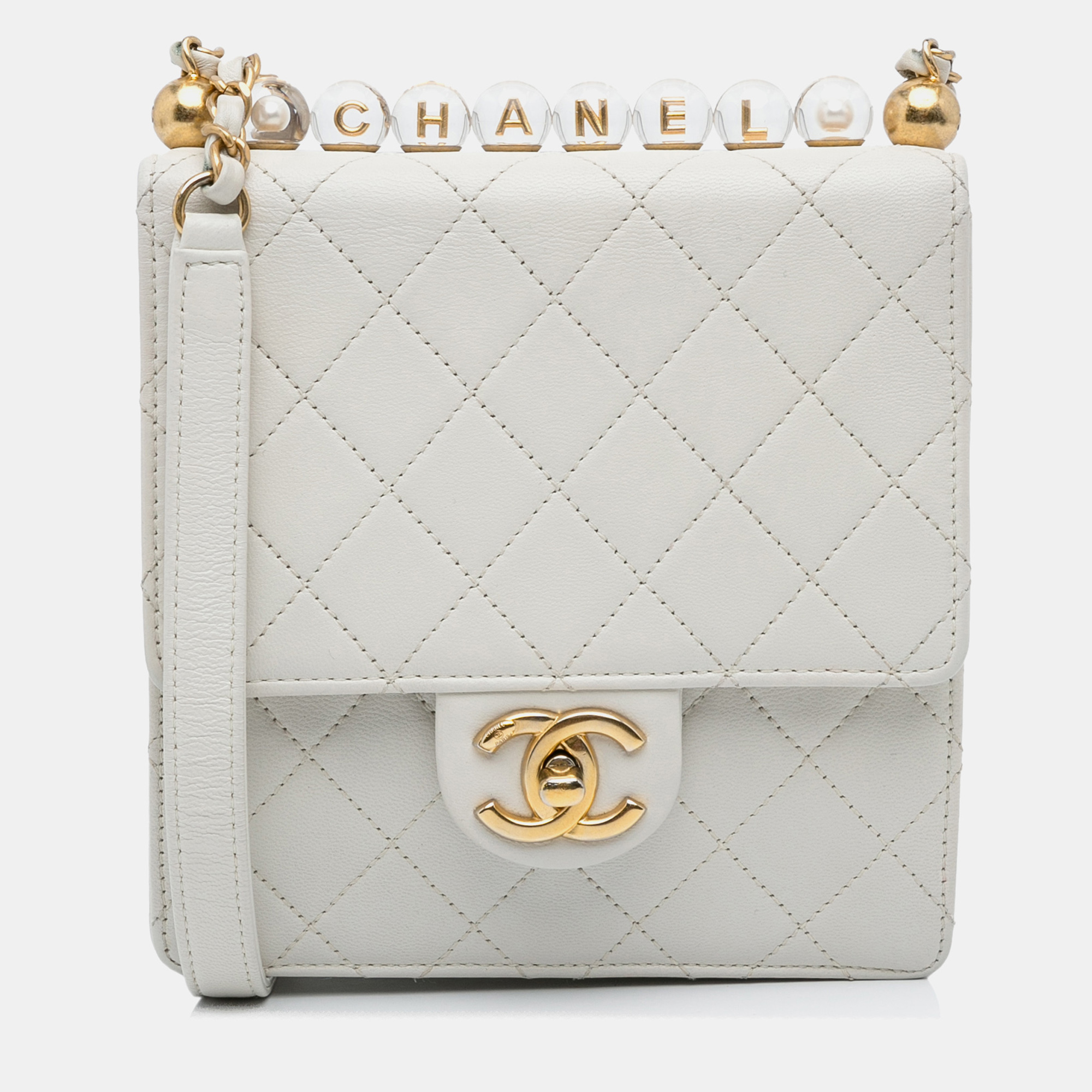 

Chanel White Mini Chic Pearls Crossbody