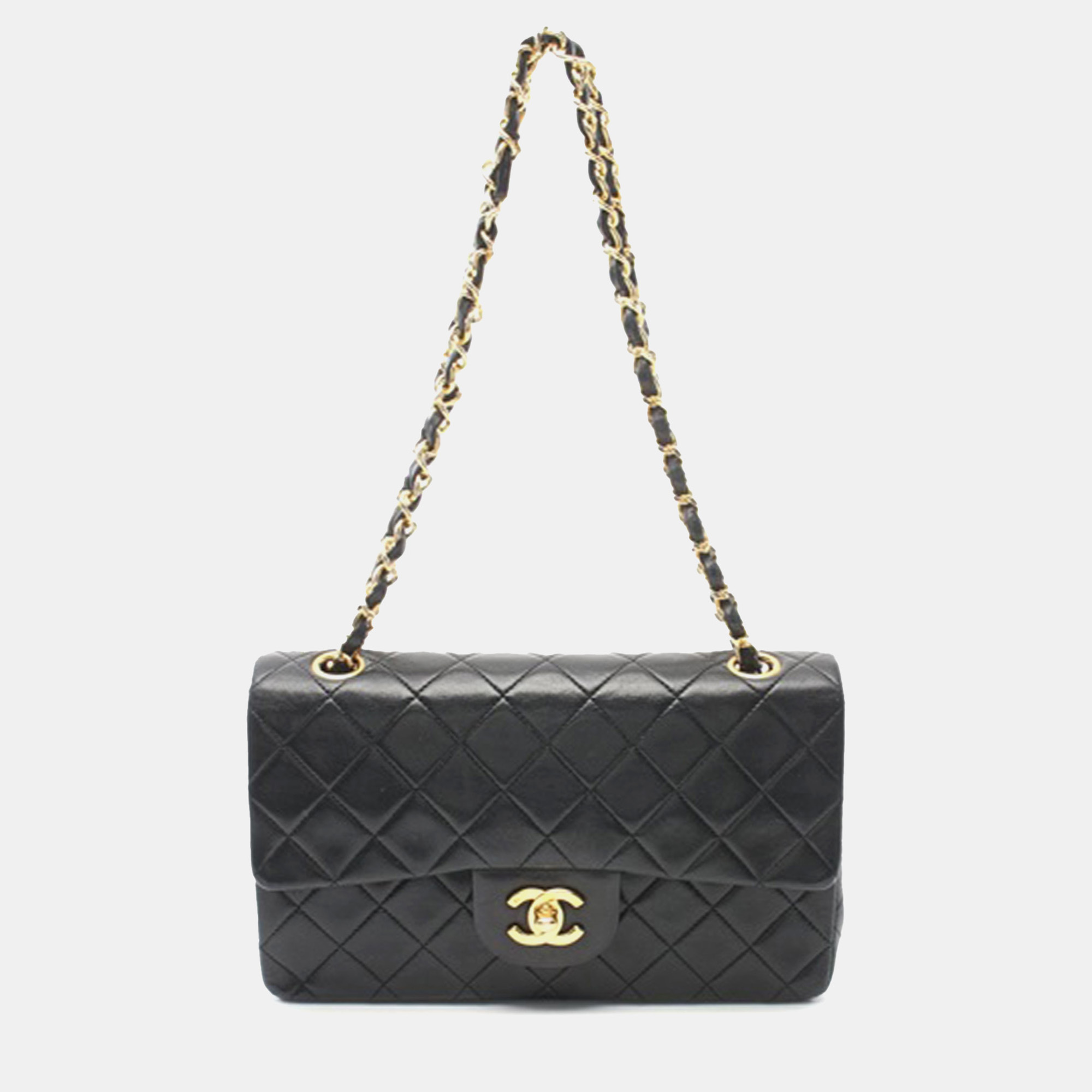 

Chanel Black Small Classic Lambskin Double Flap