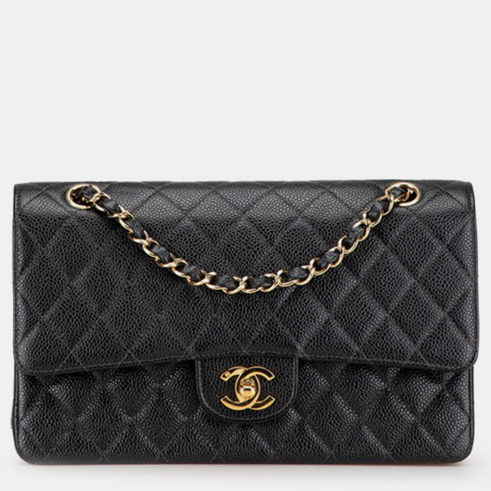 

Chanel Black Leather Classic Double Flap Medium Shoulder Bag