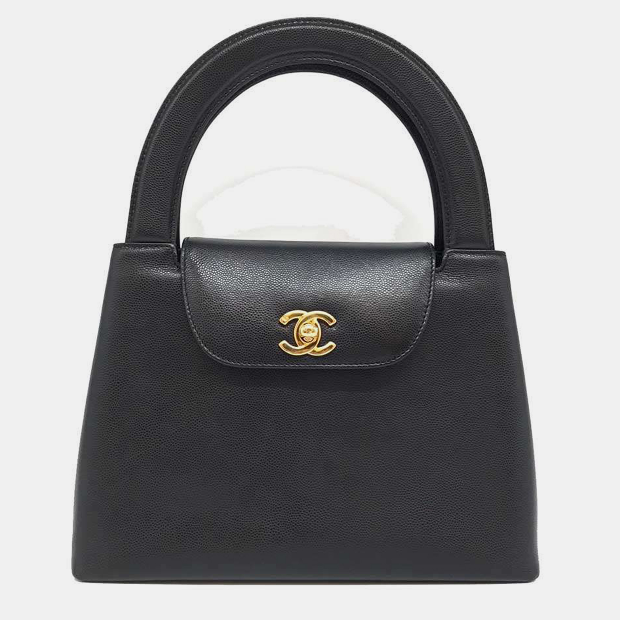 

Chanel Black Leather Mini Kelly CC Handbag