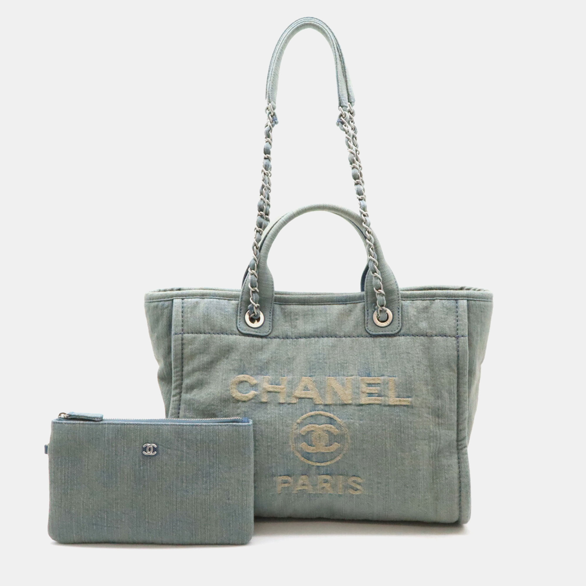 

Chanel Blue Denim Deauville Tote Bag