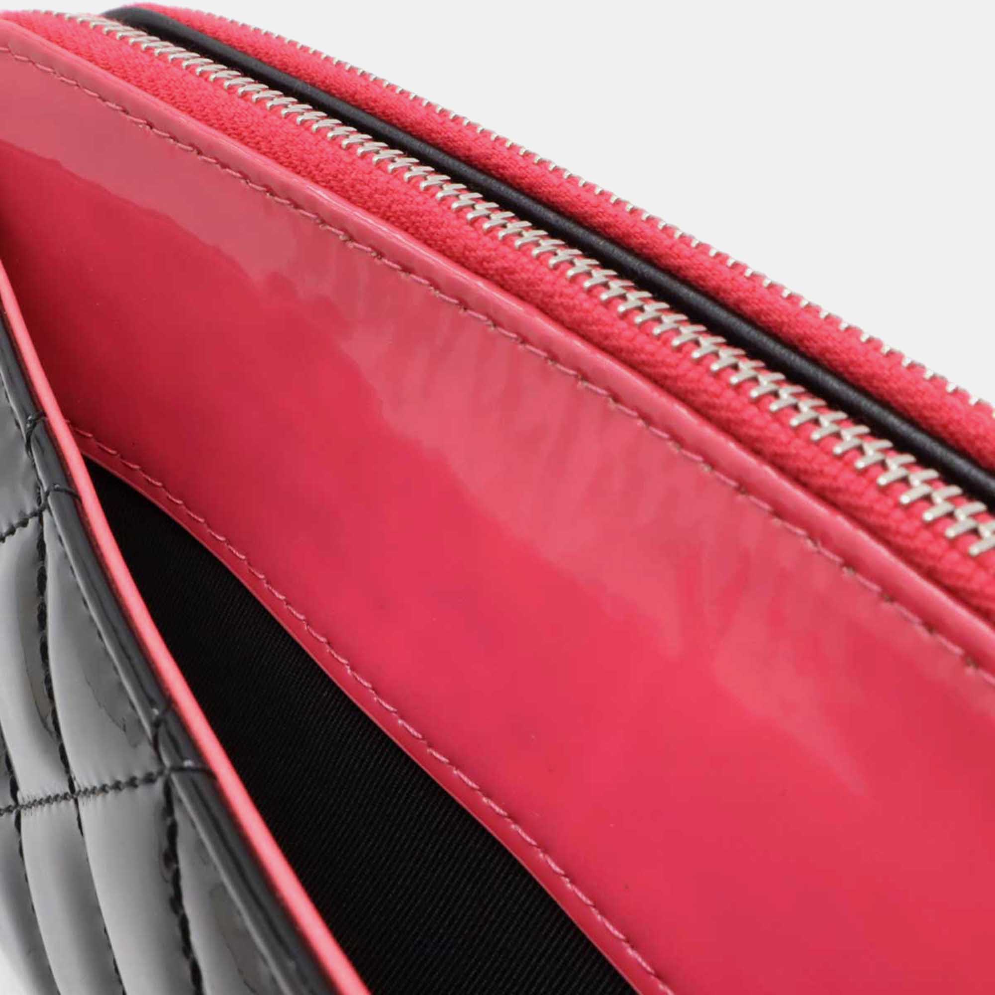 Chanel Pink Leather Chain Wallet 
