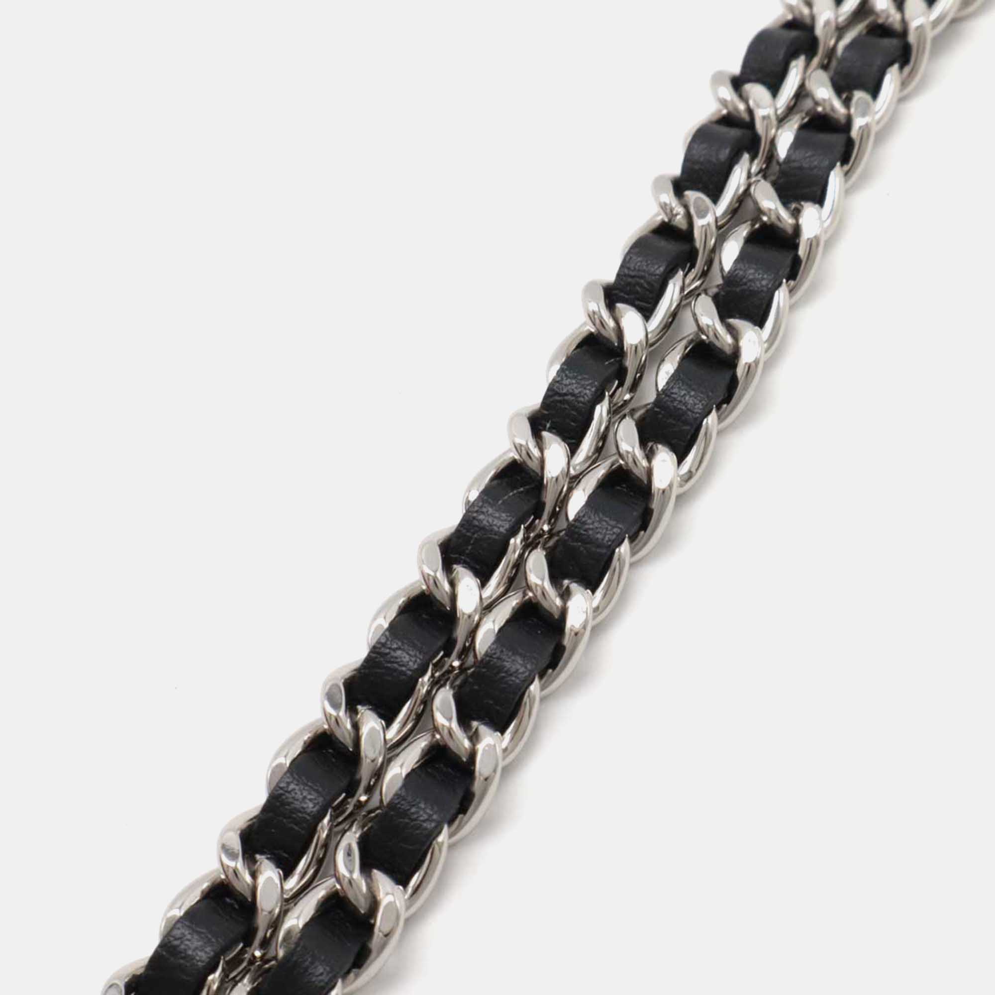 Chanel Pink Leather Chain Wallet 
