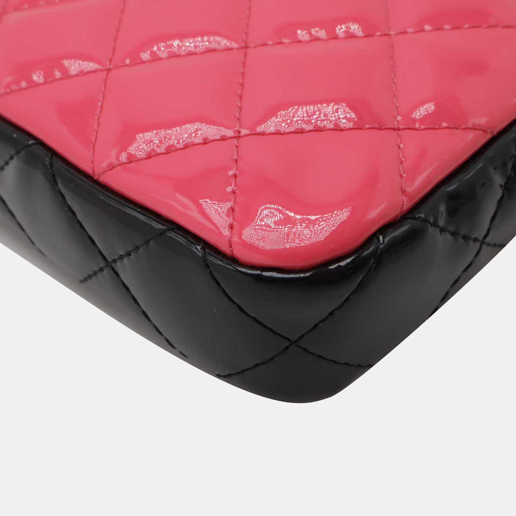 Chanel Pink Leather Chain Wallet 