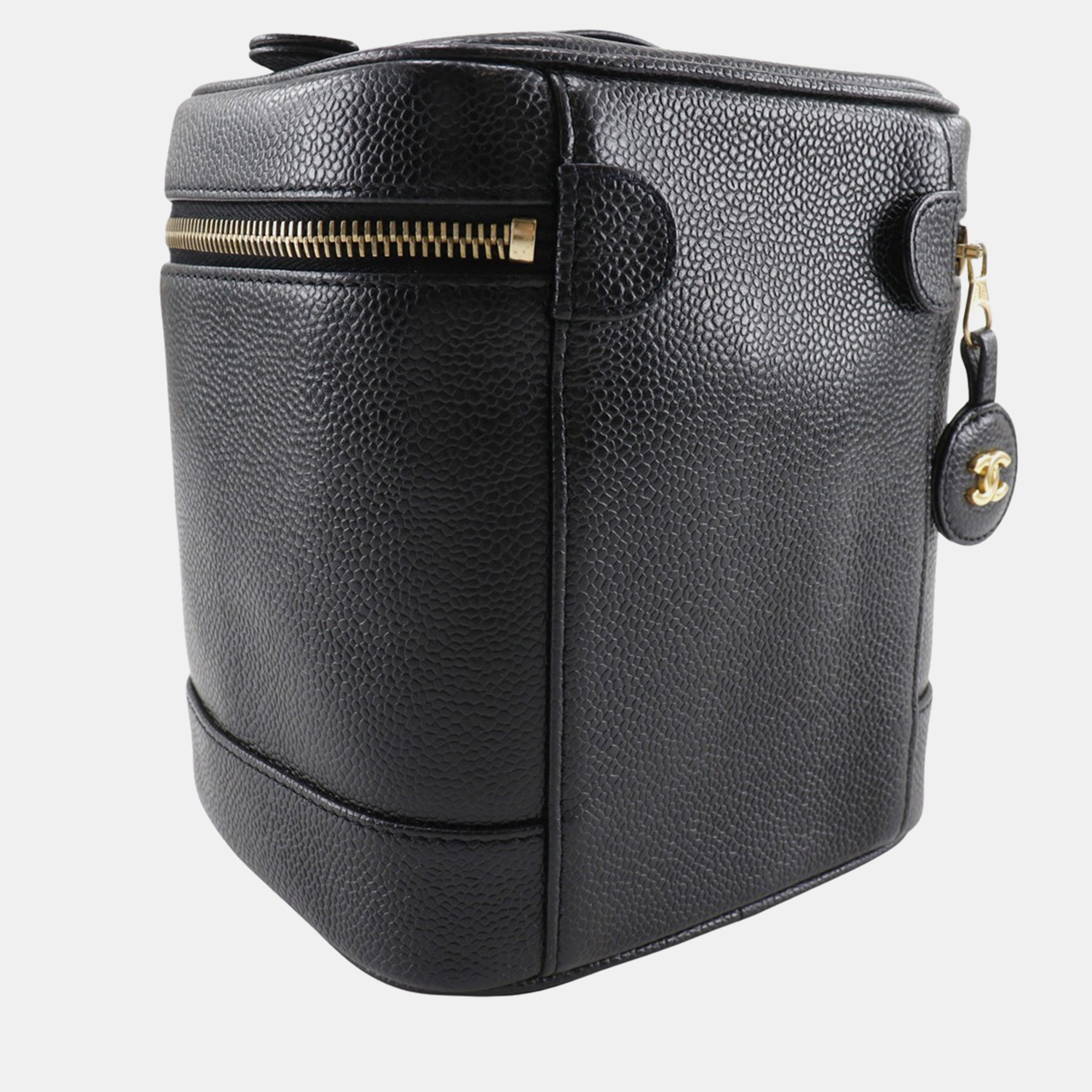 Chanel Black Leather Vanity Bag 
