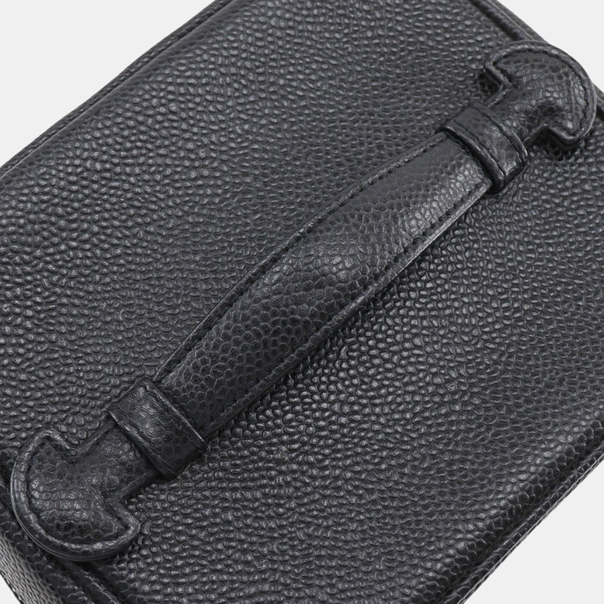 Chanel Black Leather Vanity Bag 