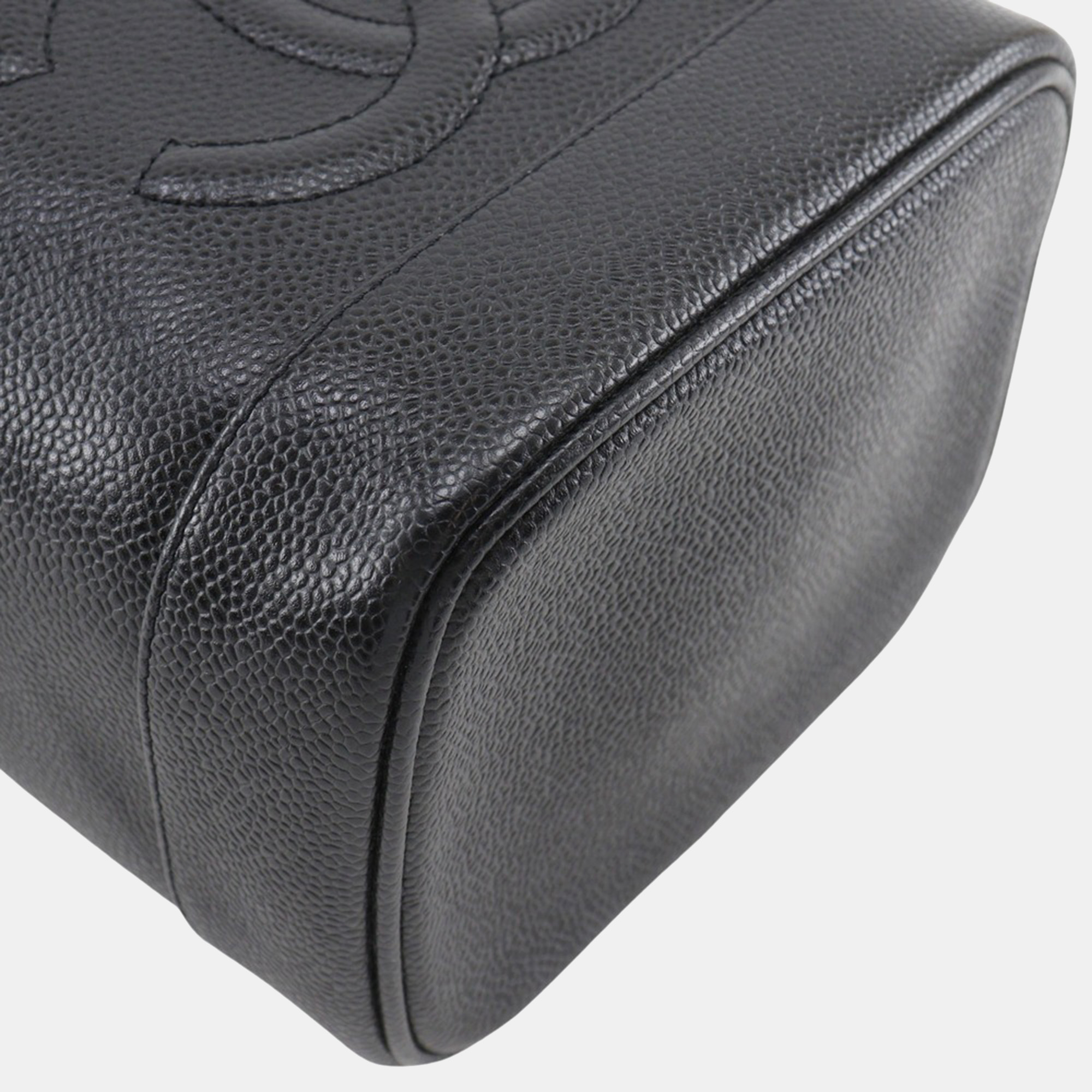 Chanel Black Leather Vanity Bag 