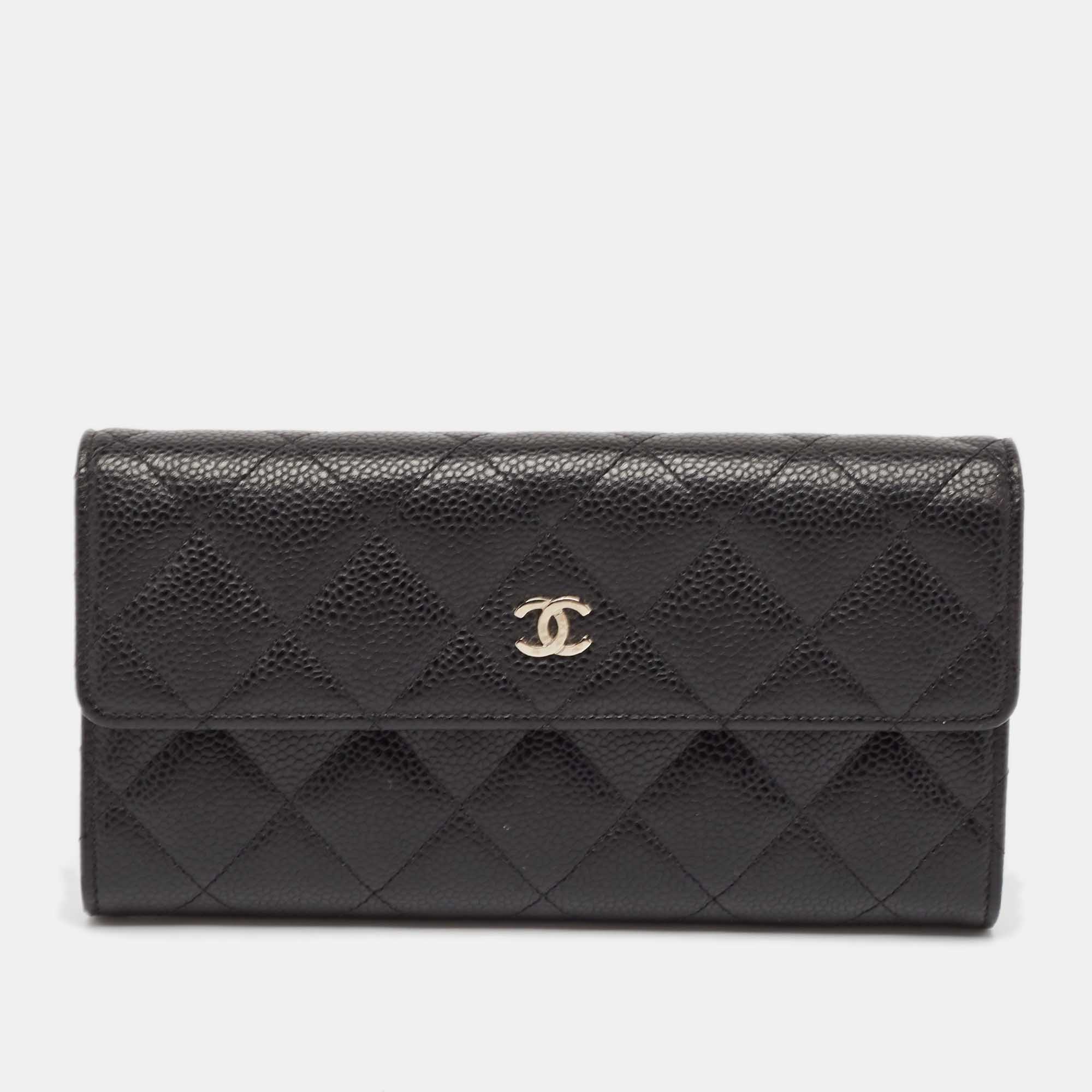 

Chanel Black Caviar Leather Classic Continental Wallet