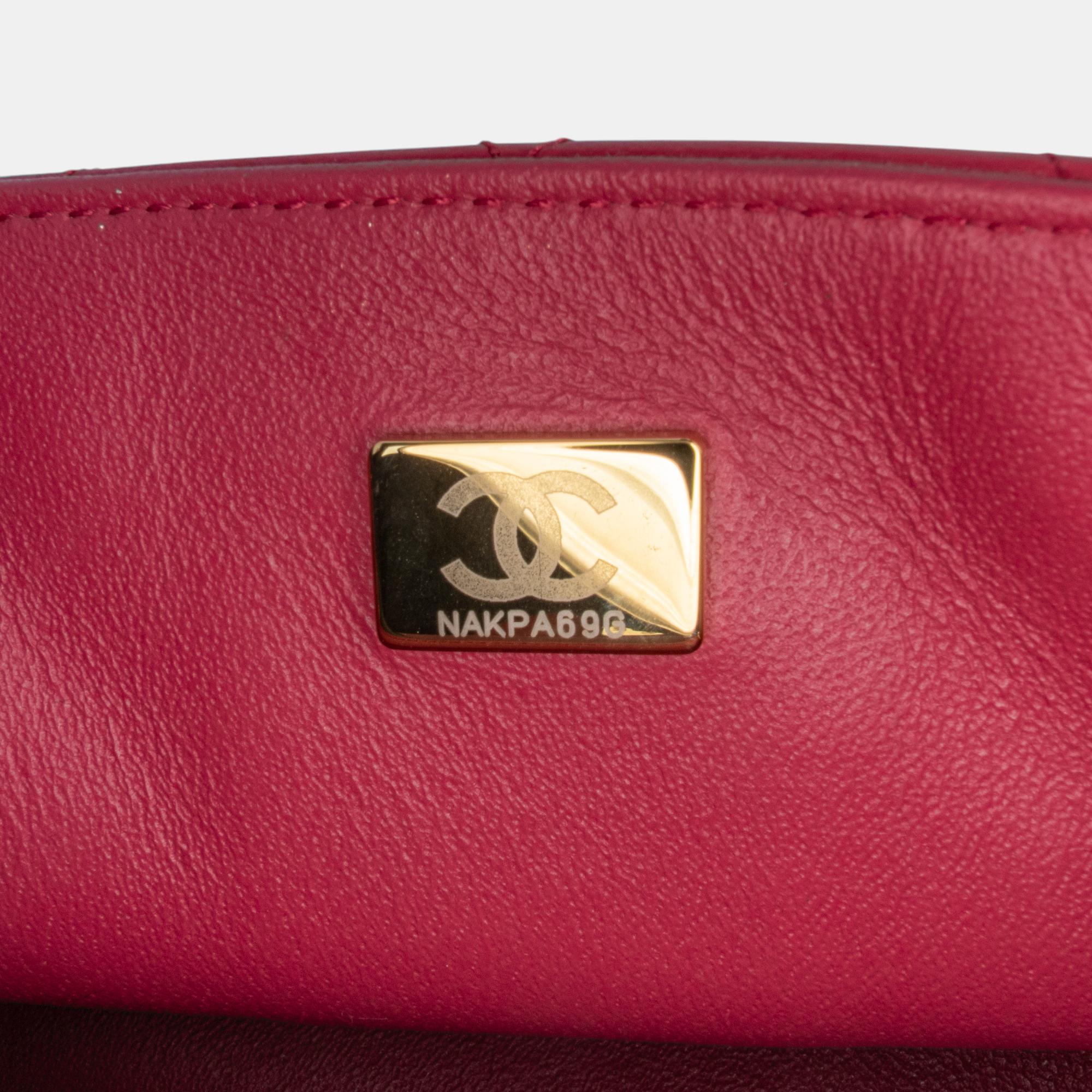 Chanel Pink Mini Square Classic Lambskin Single Flap 