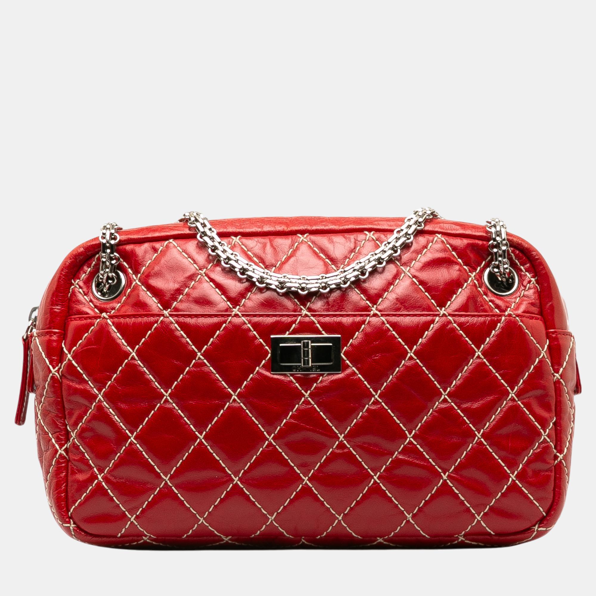 

Chanel Red Medium Quilted Reissue Camera Bag