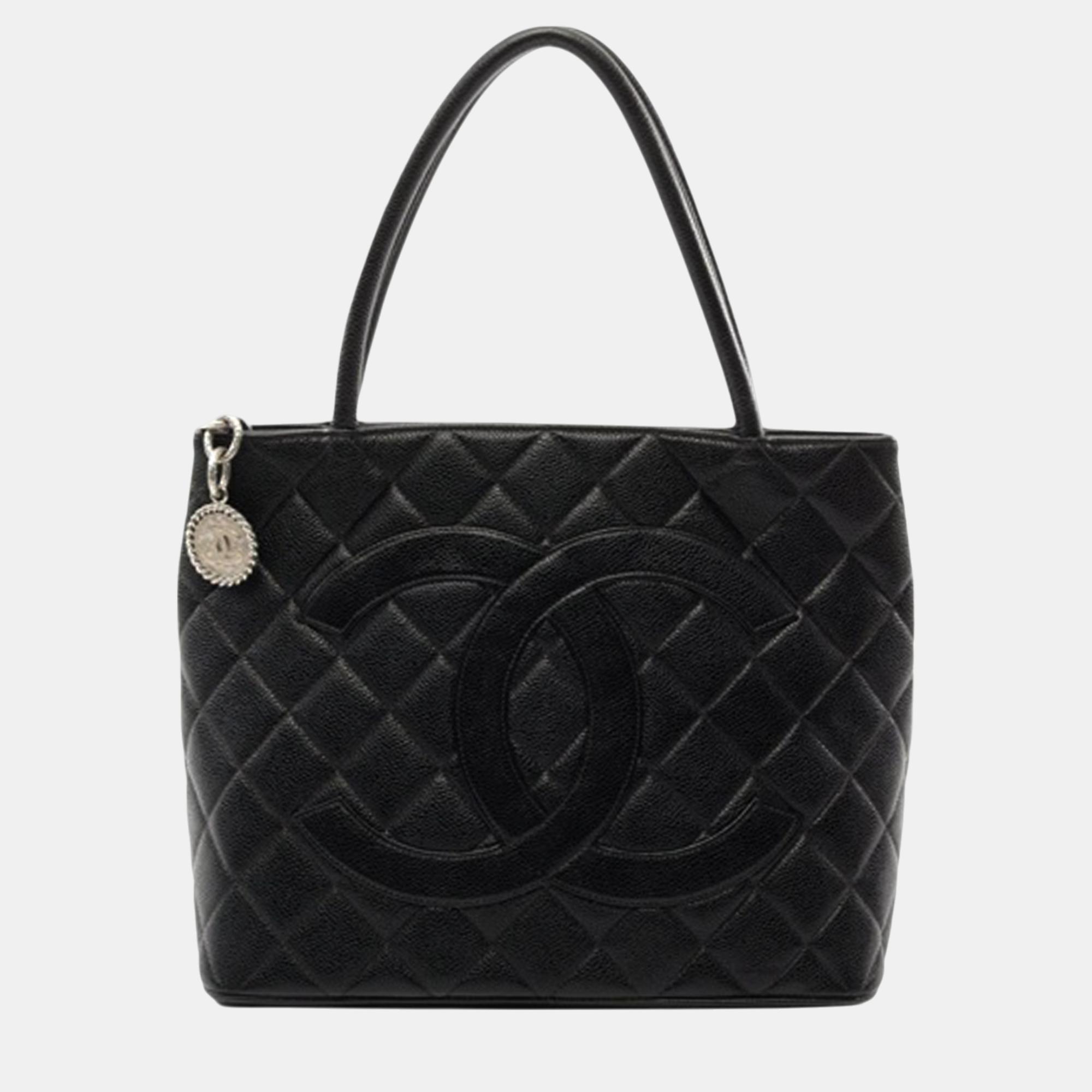 

Chanel Black Caviar Medallion Tote