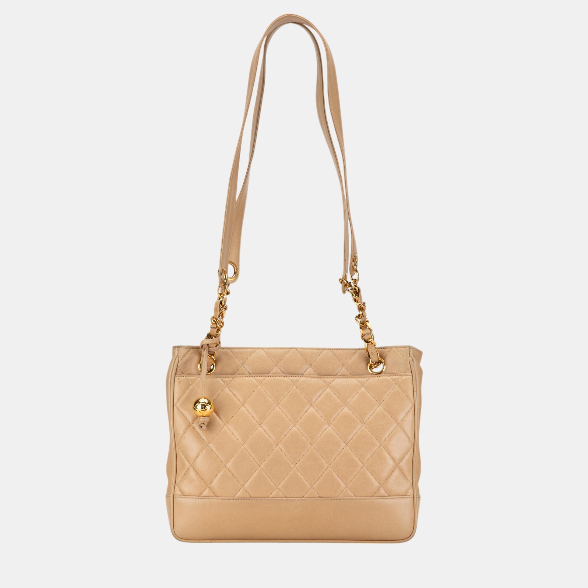 

Chanel Brown Quilted Lambskin Shoulder Bag