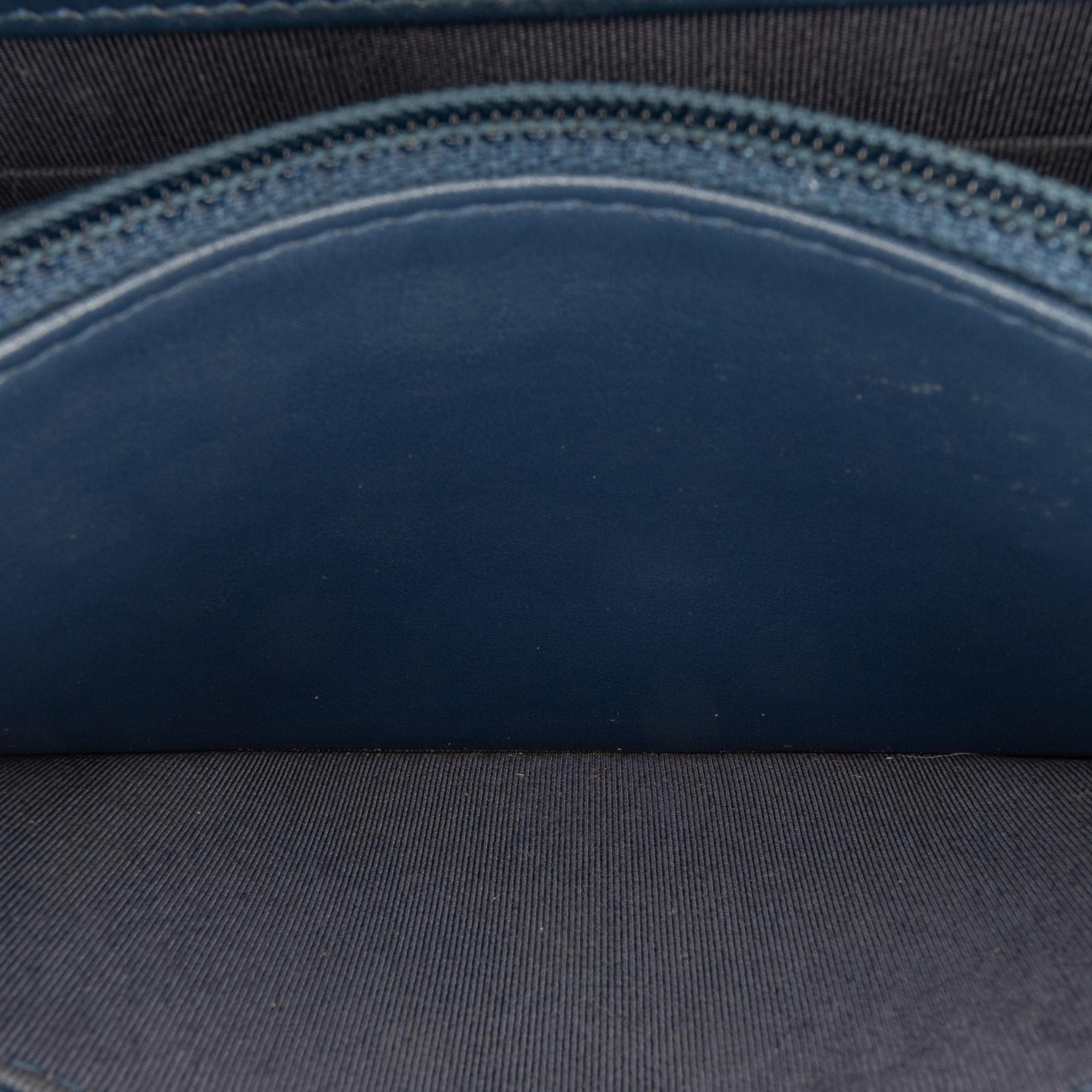 Chanel Navy Blue Quilted Aged Calfskin Gabrielle Wallet On Chain 