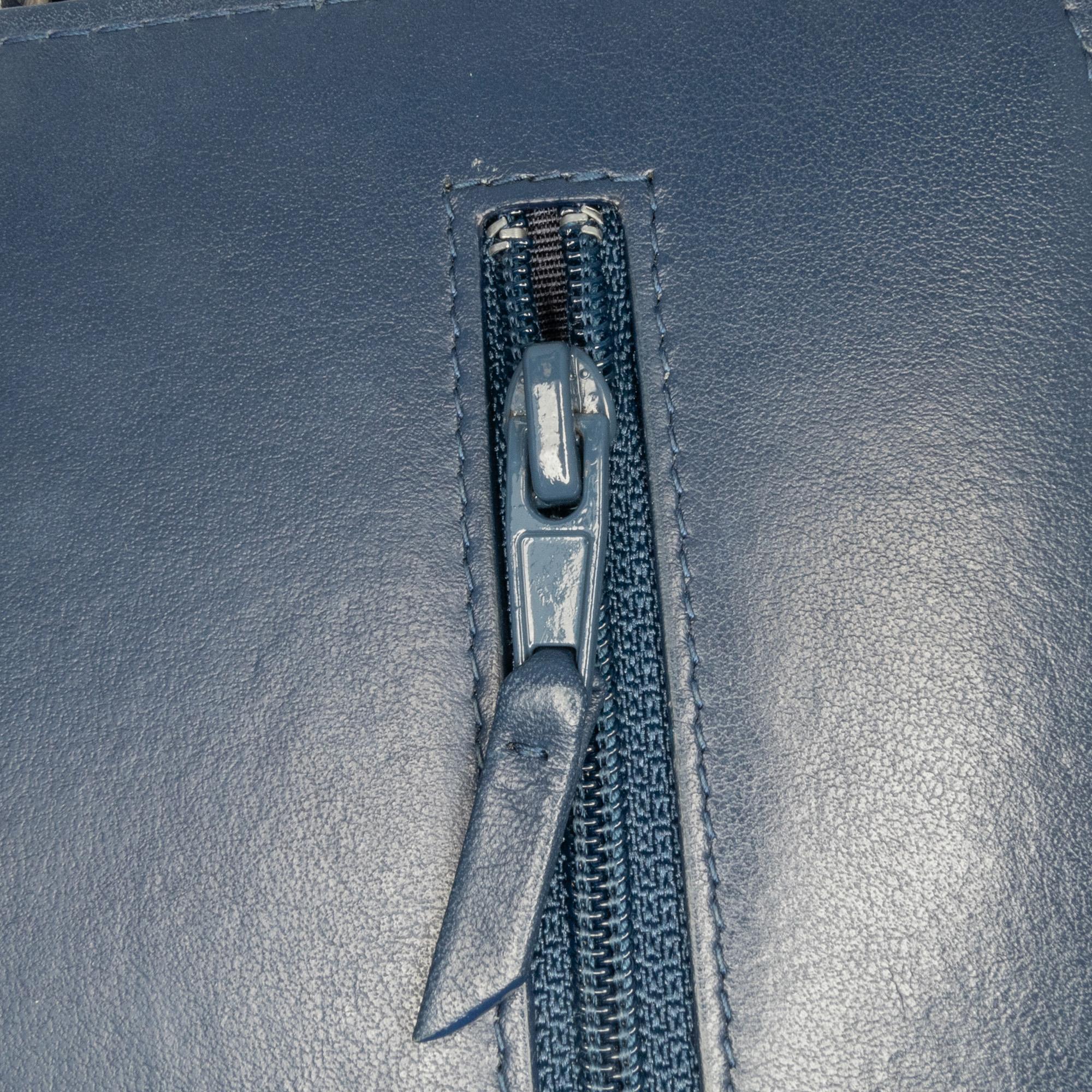 Chanel Navy Blue Quilted Aged Calfskin Gabrielle Wallet On Chain 