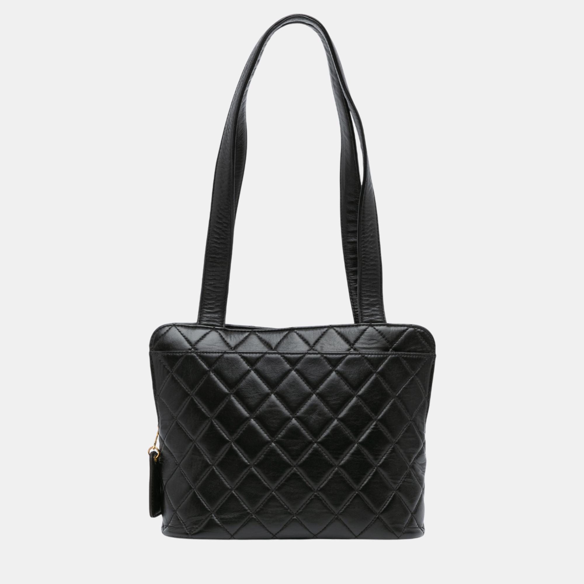 

Chanel Black Quilted Lambskin Shoulder Bag