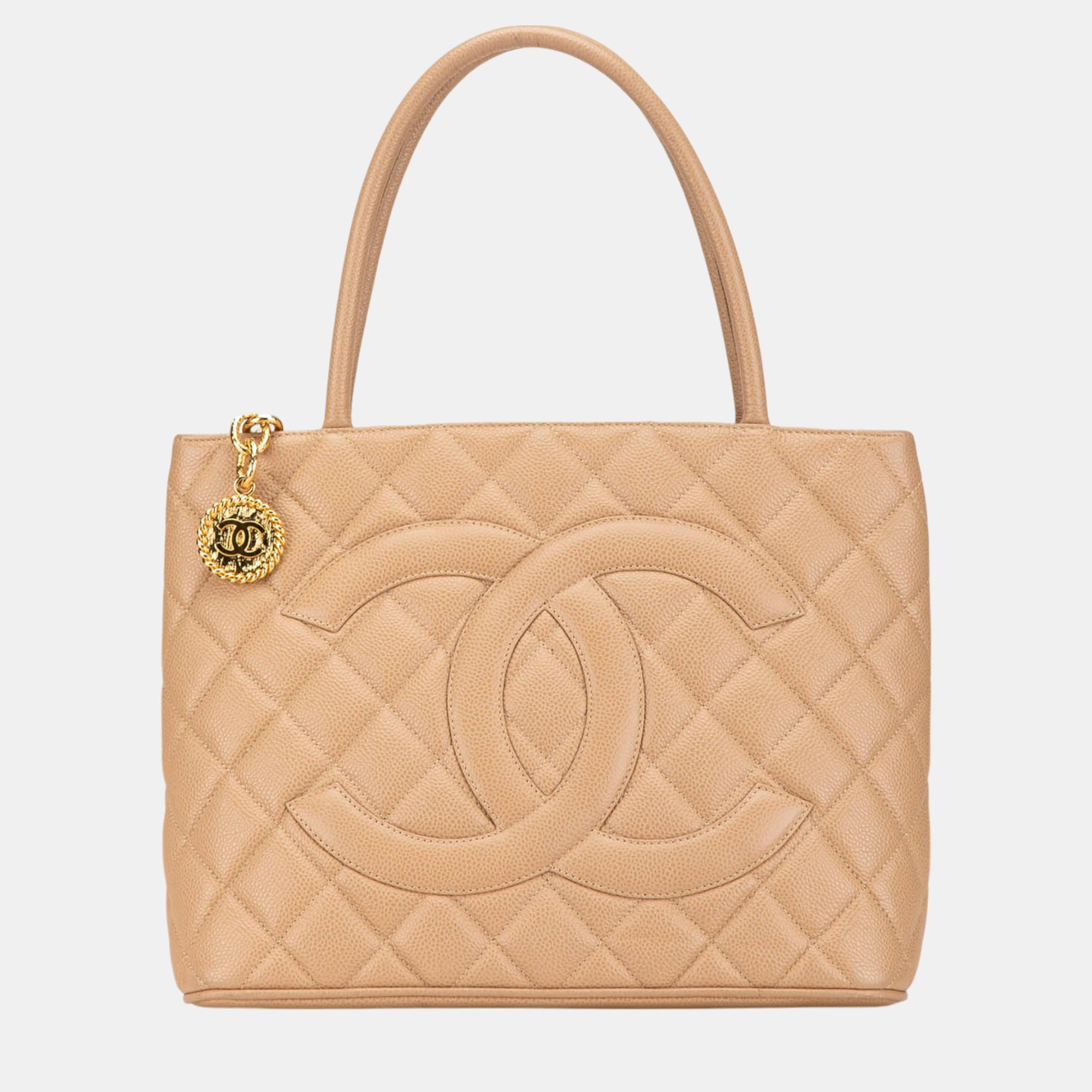 

Chanel Brown Caviar Medallion Tote