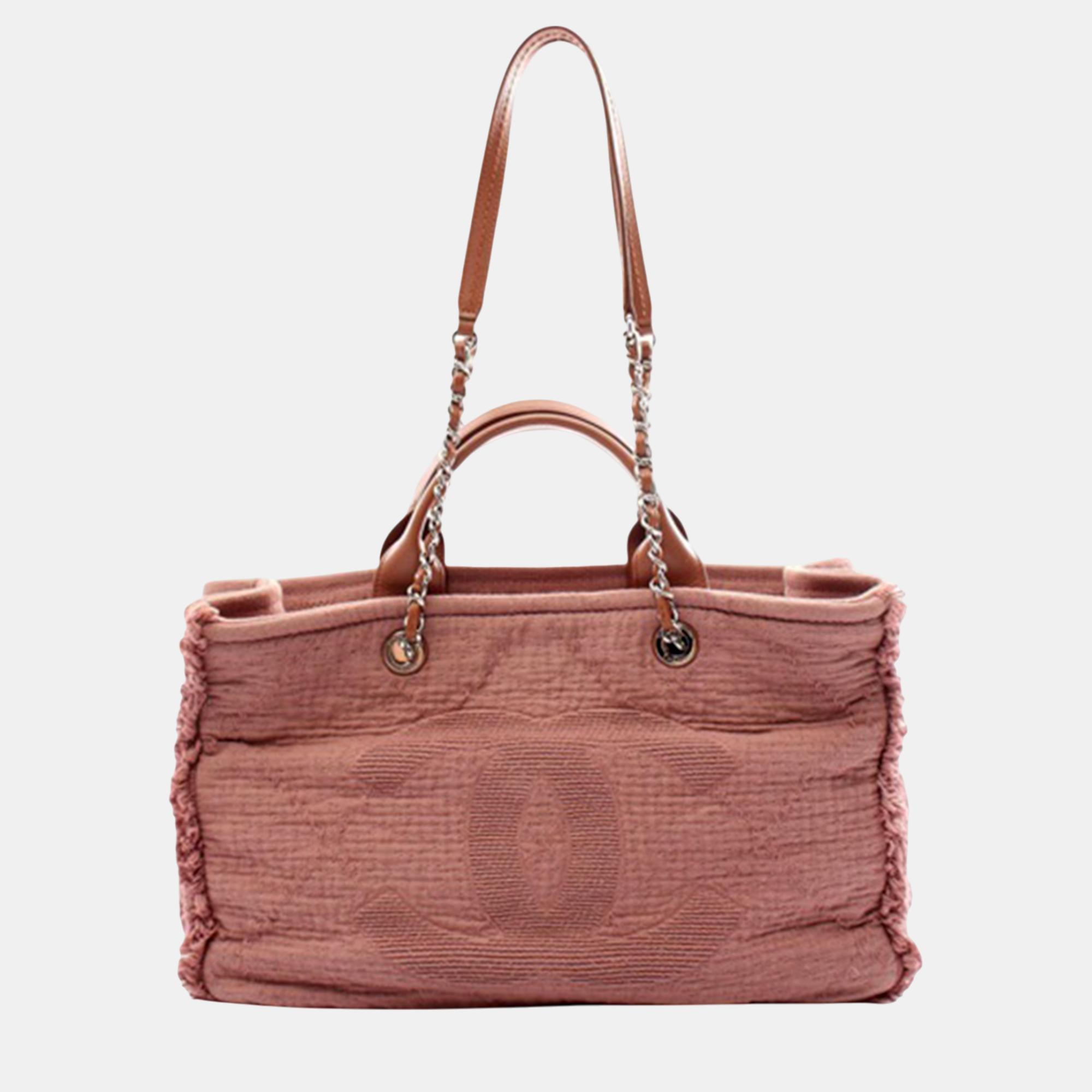 

Chanel Pink Medium Canvas Double Face Satchel