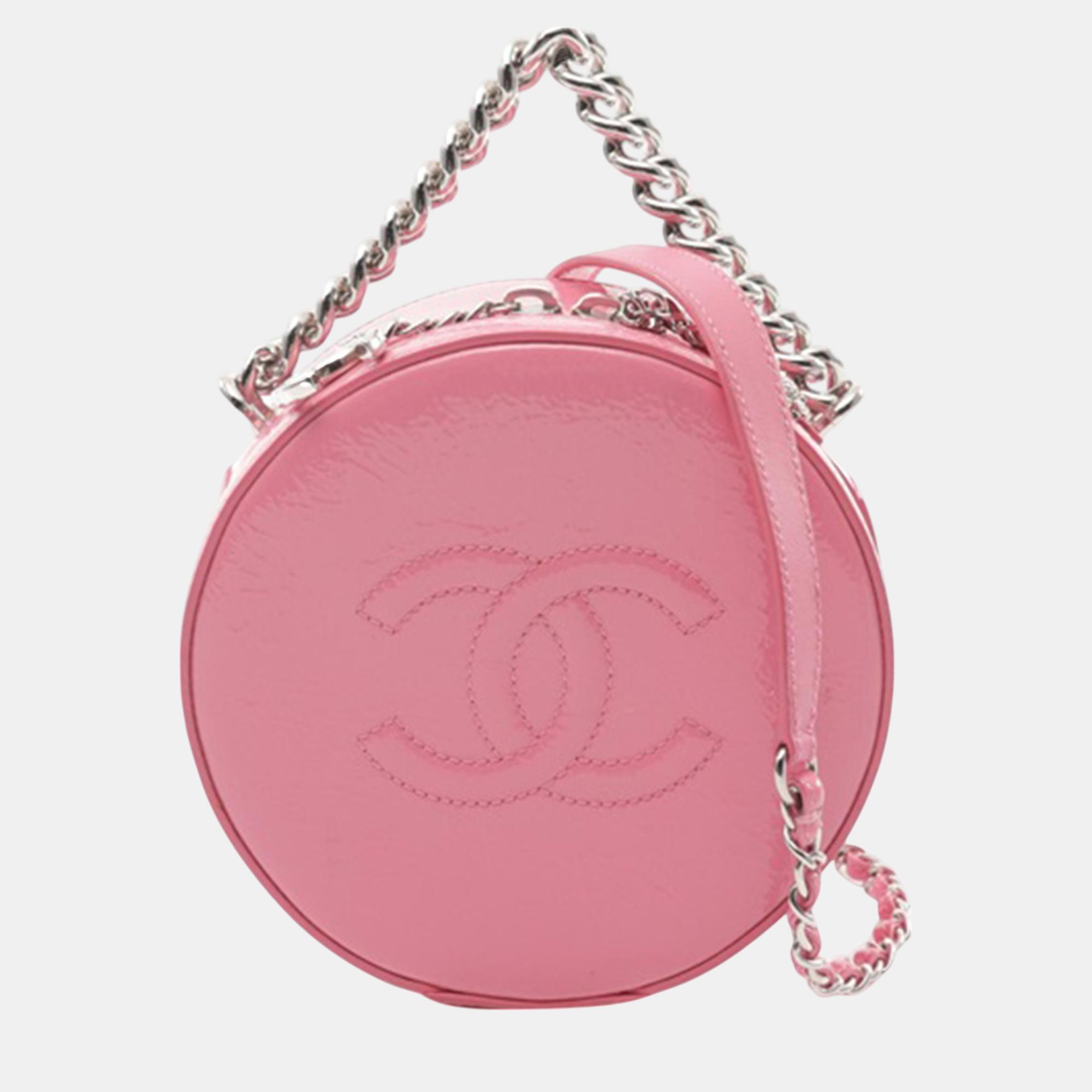 

Chanel Pink Glazed Calfskin Round As Earth Evening Bag