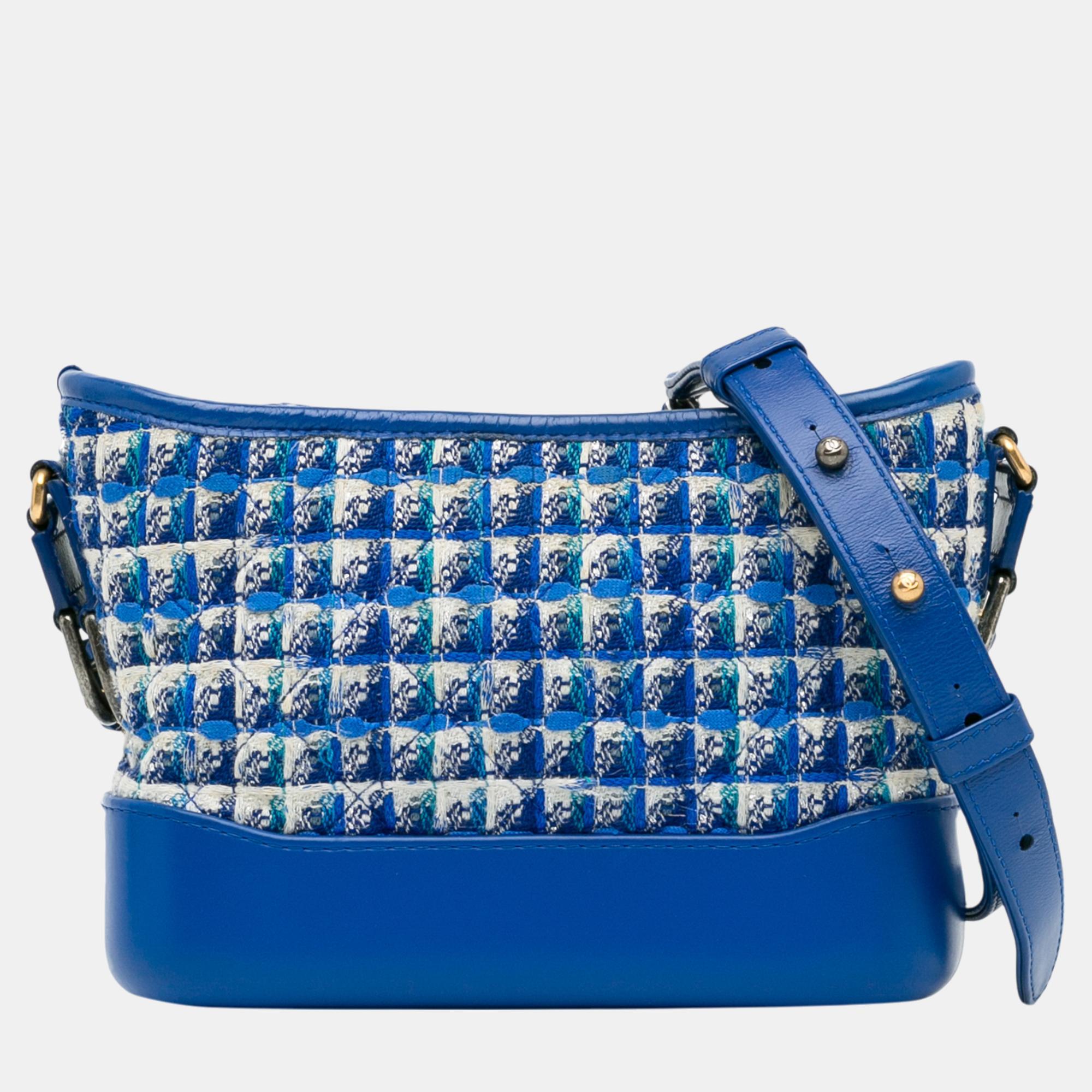 

Chanel Blue Small Tweed Gabrielle Crossbody